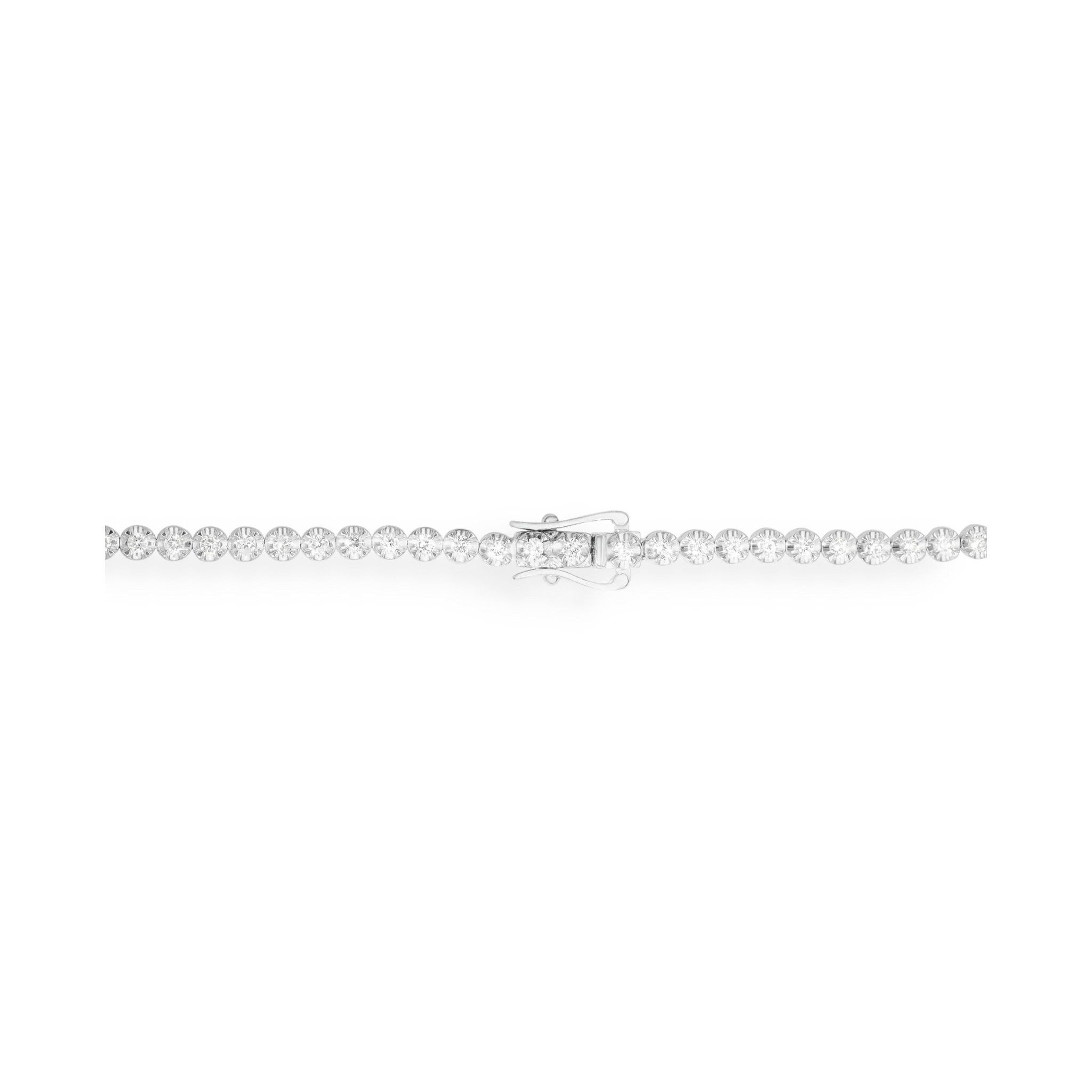 WHITE DIAMOND TENNIS NECKLACE - Image 3