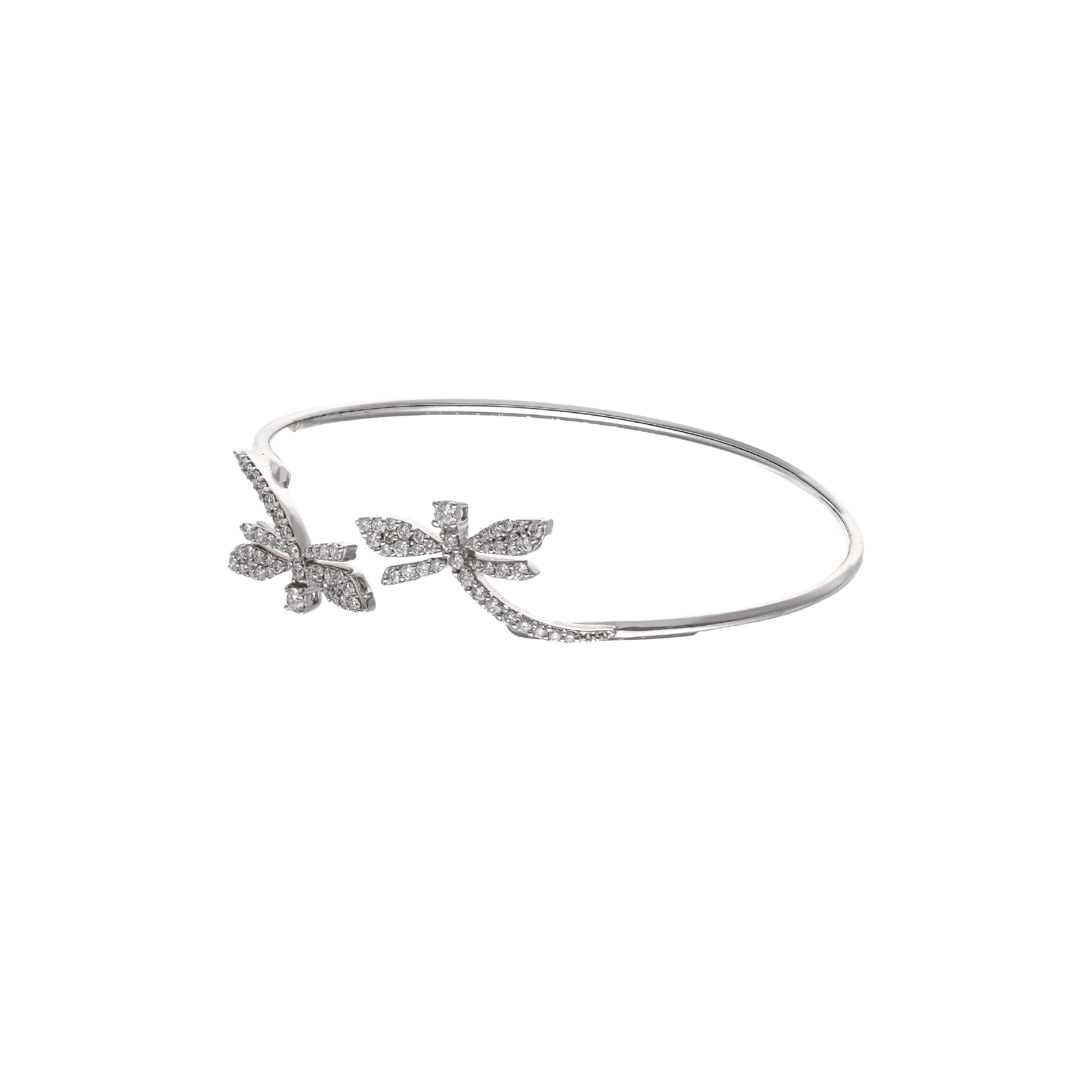 WHITE DIAMOND BANGLE BRACELET - Image 2