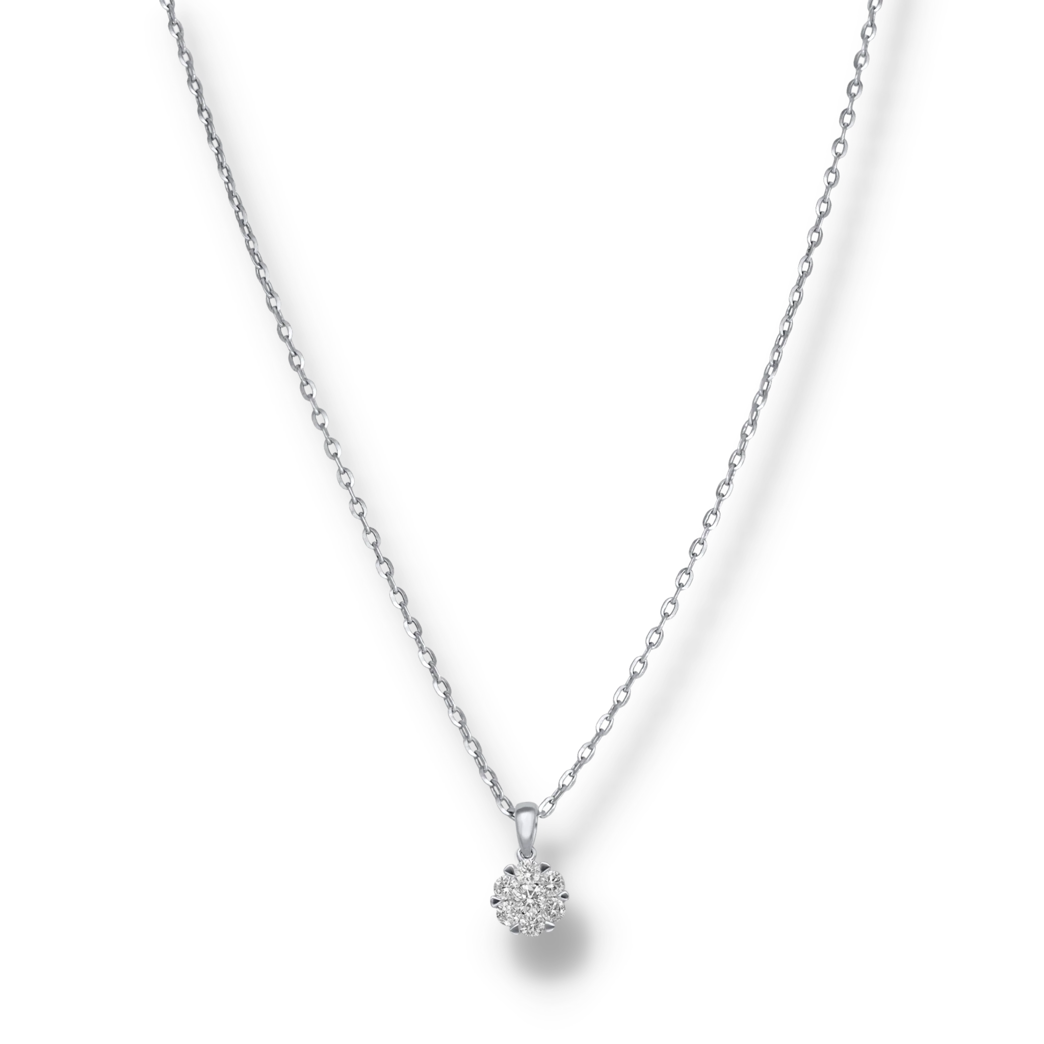 WHITE DIAMOND CLUSTER PENDANT - Image 3