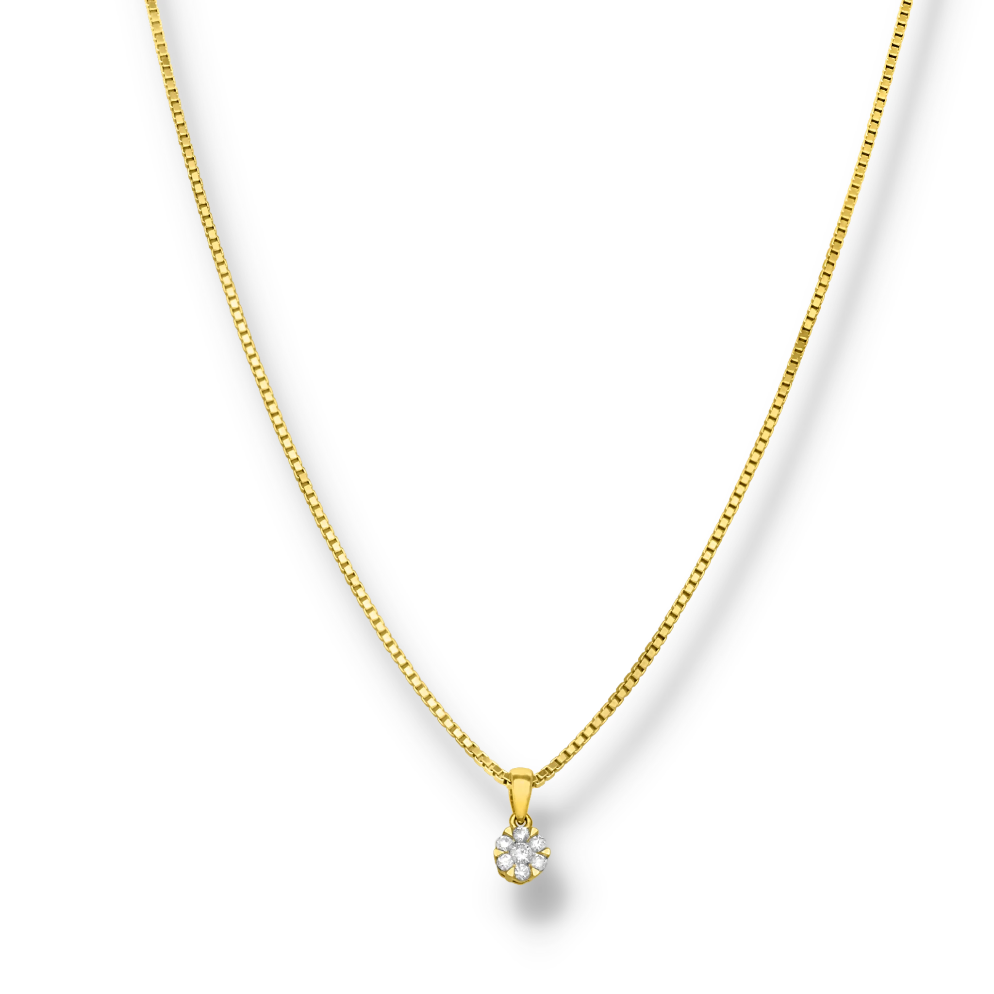 WHITE DIAMOND CLUSTER PENDANT - Image 3