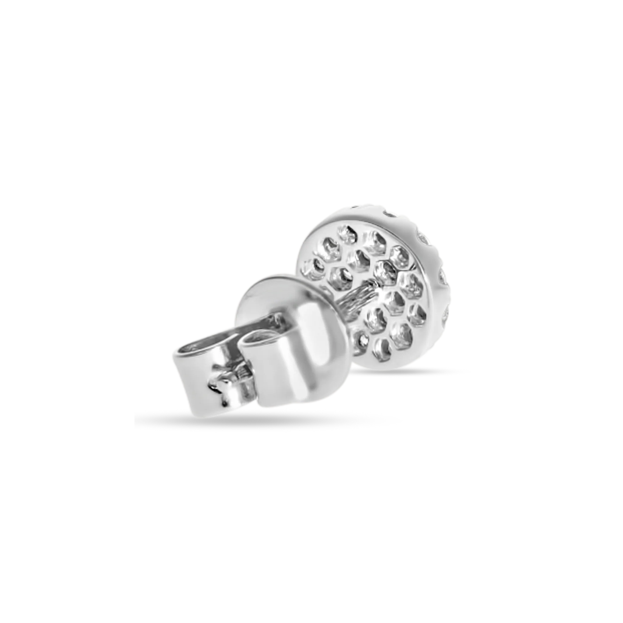 WHITE DIAMOND STUD EARRINGS - Image 3