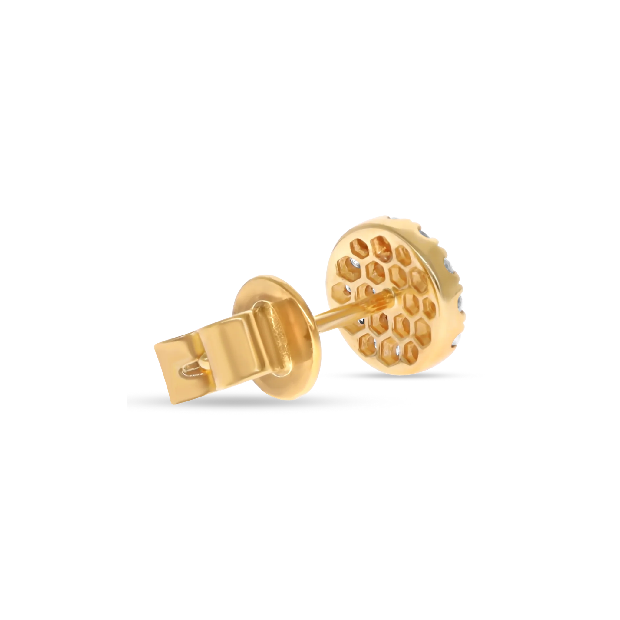 WHITE DIAMOND STUD EARRINGS - Image 3