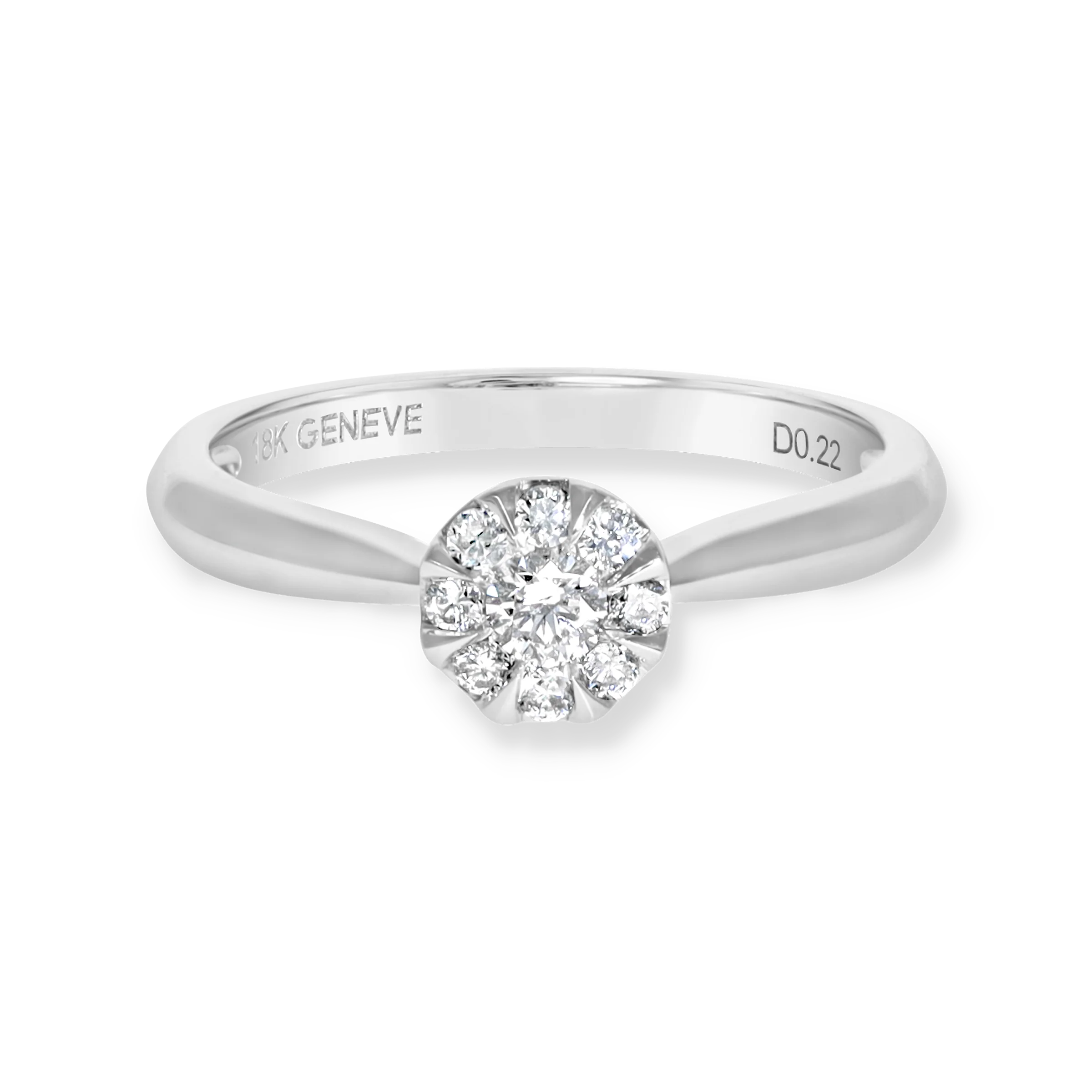 DIAMOND HALO ENGAGEMENT RING - Image 2