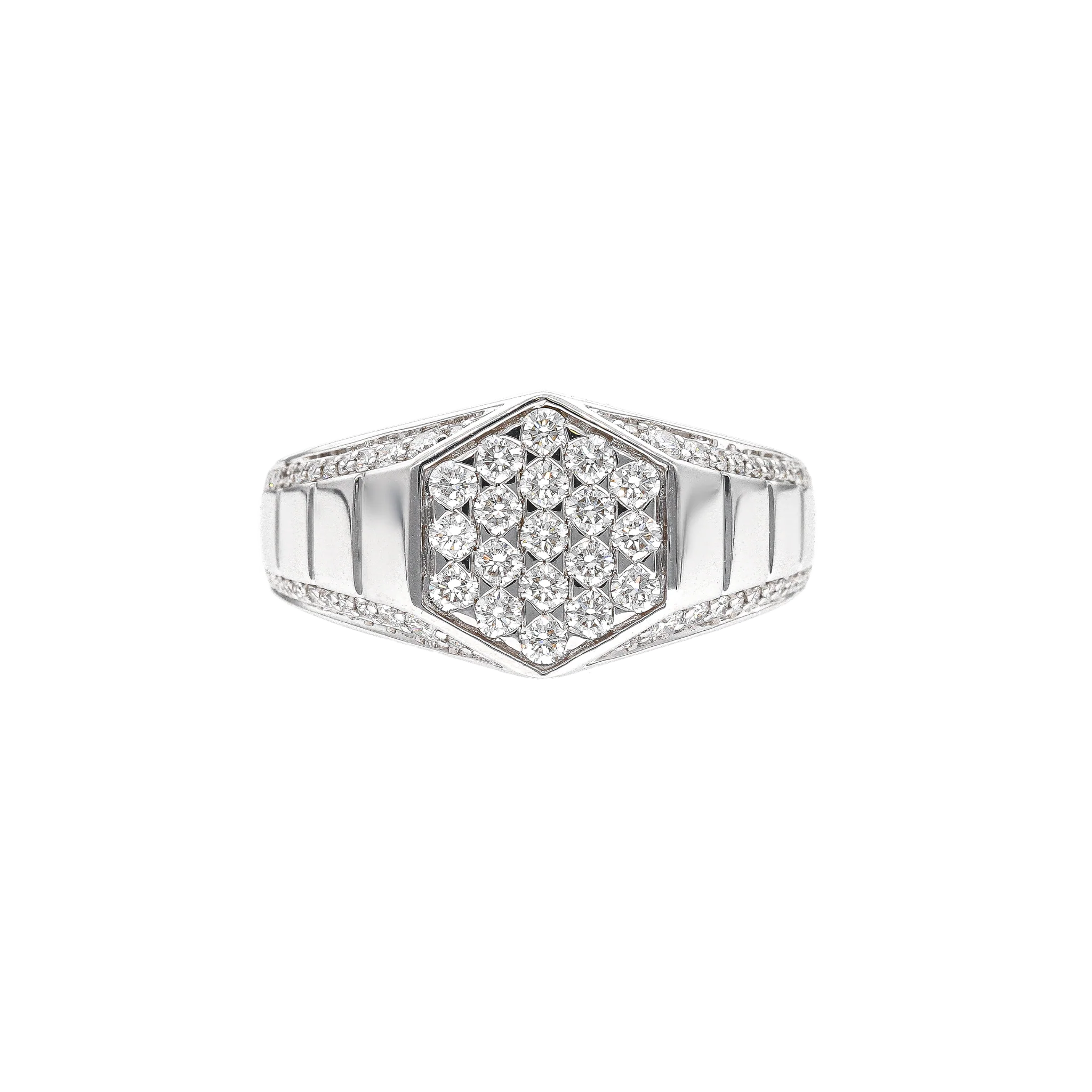 WHITE DIAMOND GENTS RING - Image 3
