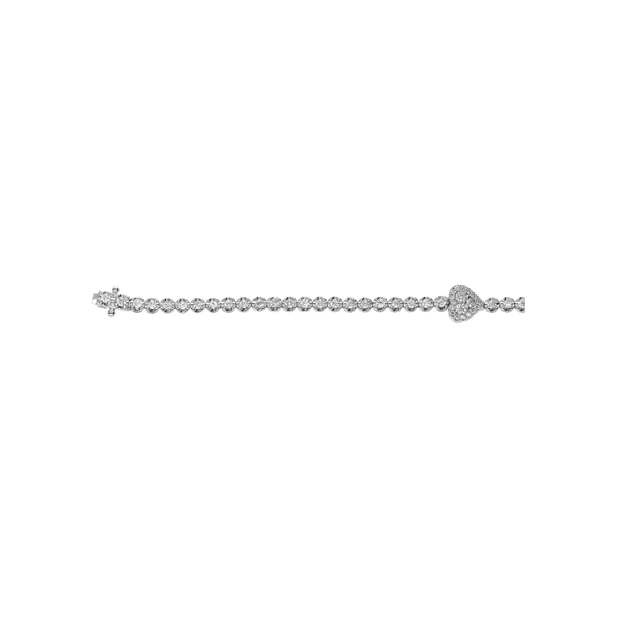 WHITE DIAMOND TENNIS BRACELET - Image 2