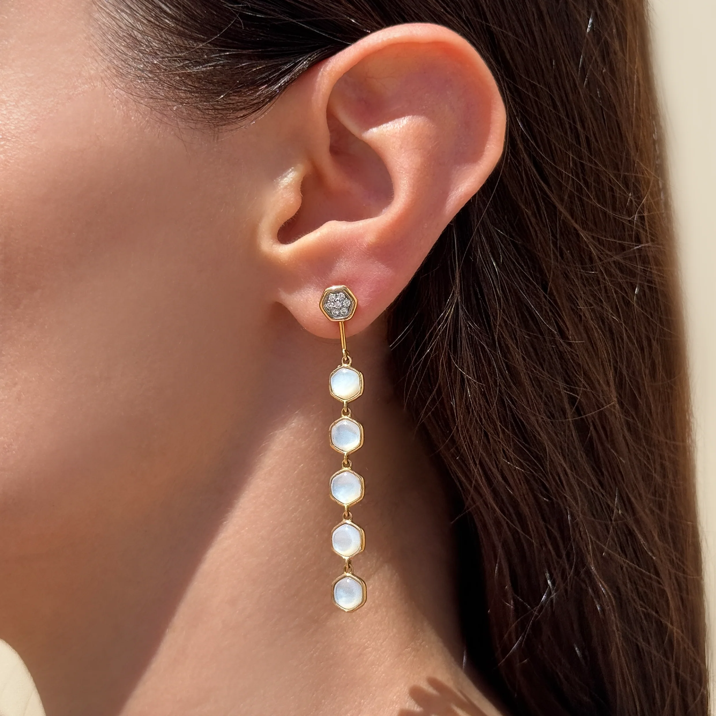 ROSE GOLD DROP EARRINGS - Image 2