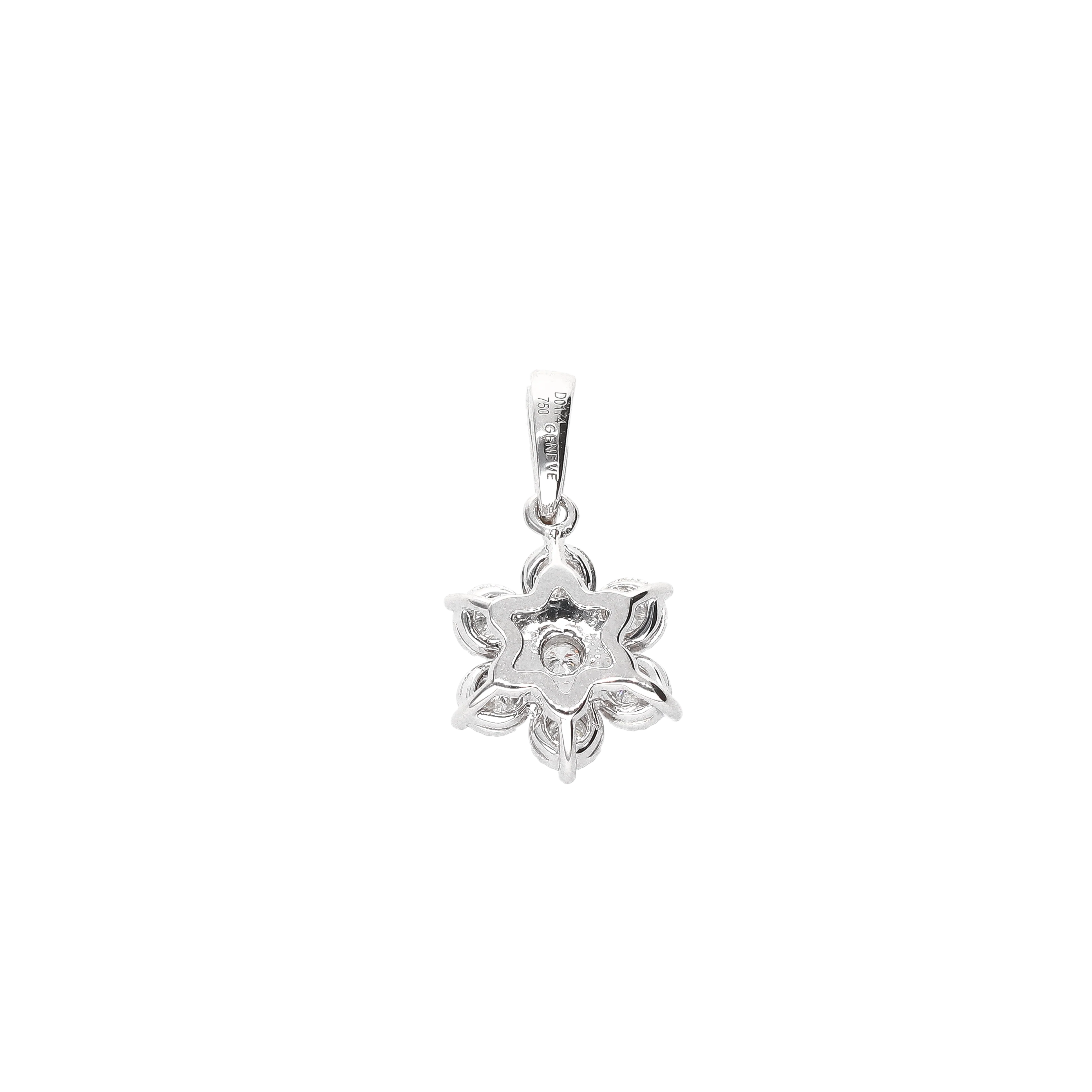 WHITE DIAMOND CLUSTER PENDANT - Image 2