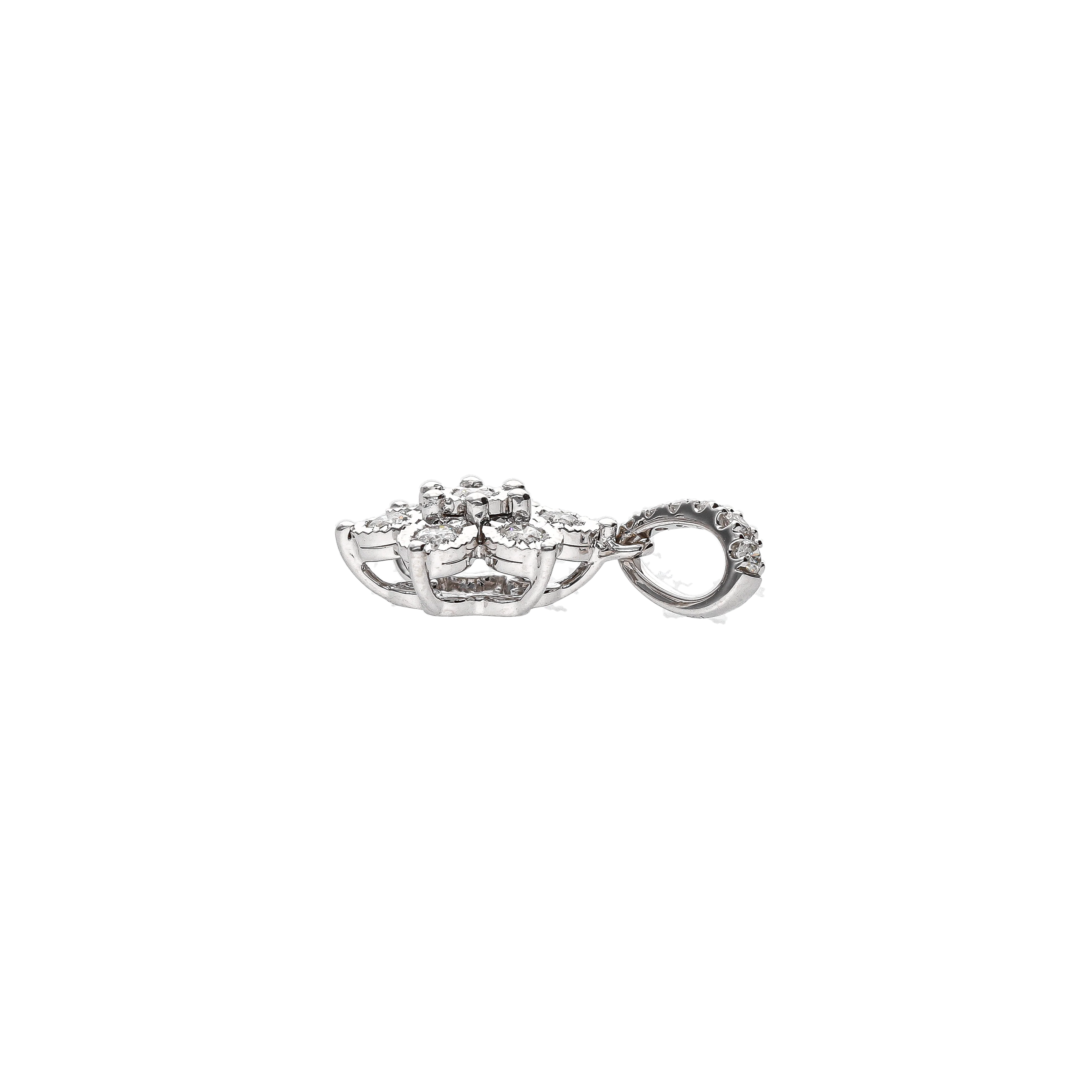 WHITE DIAMOND CLUSTER PENDANT - Image 3
