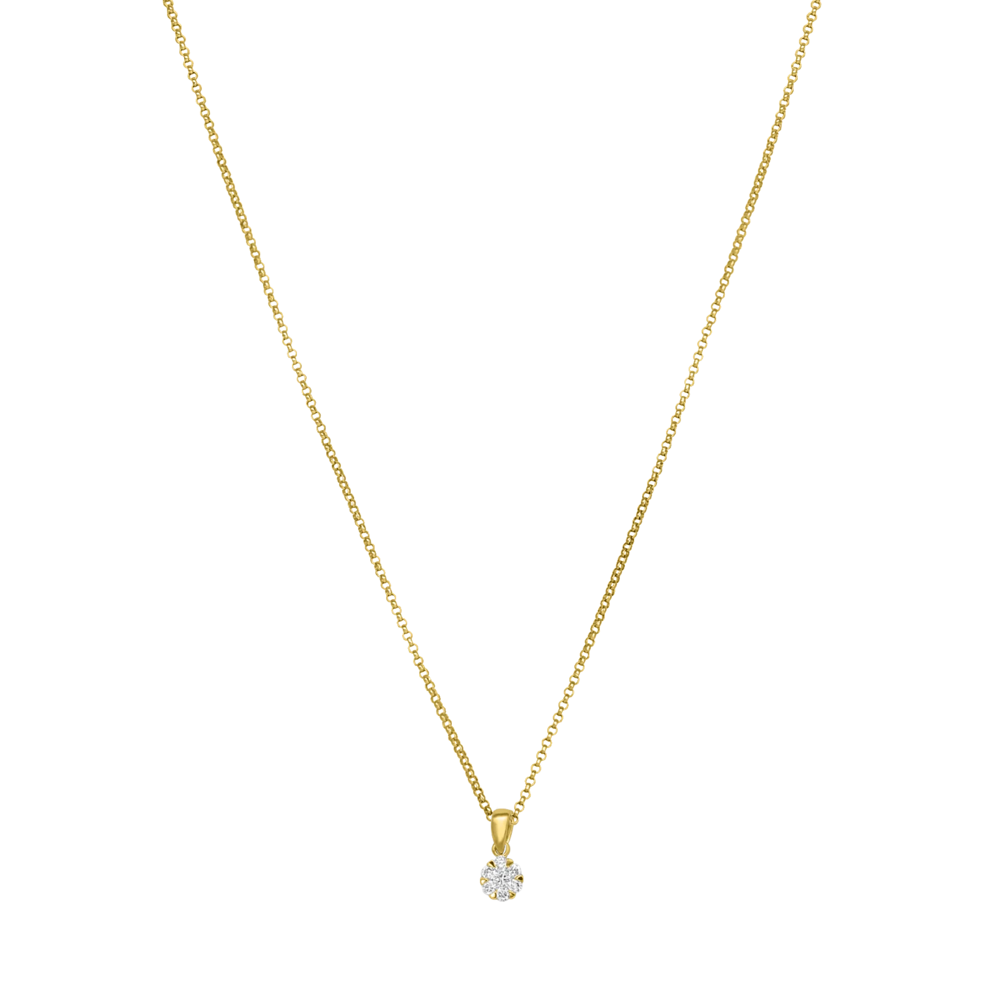 WHITE DIAMOND CLUSTER PENDANT - Image 3