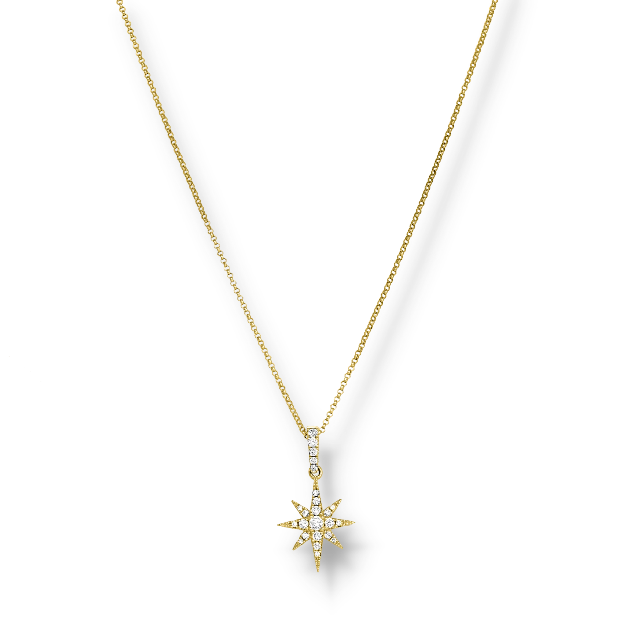 WHITE DIAMOND CLUSTER PENDANT - Image 3