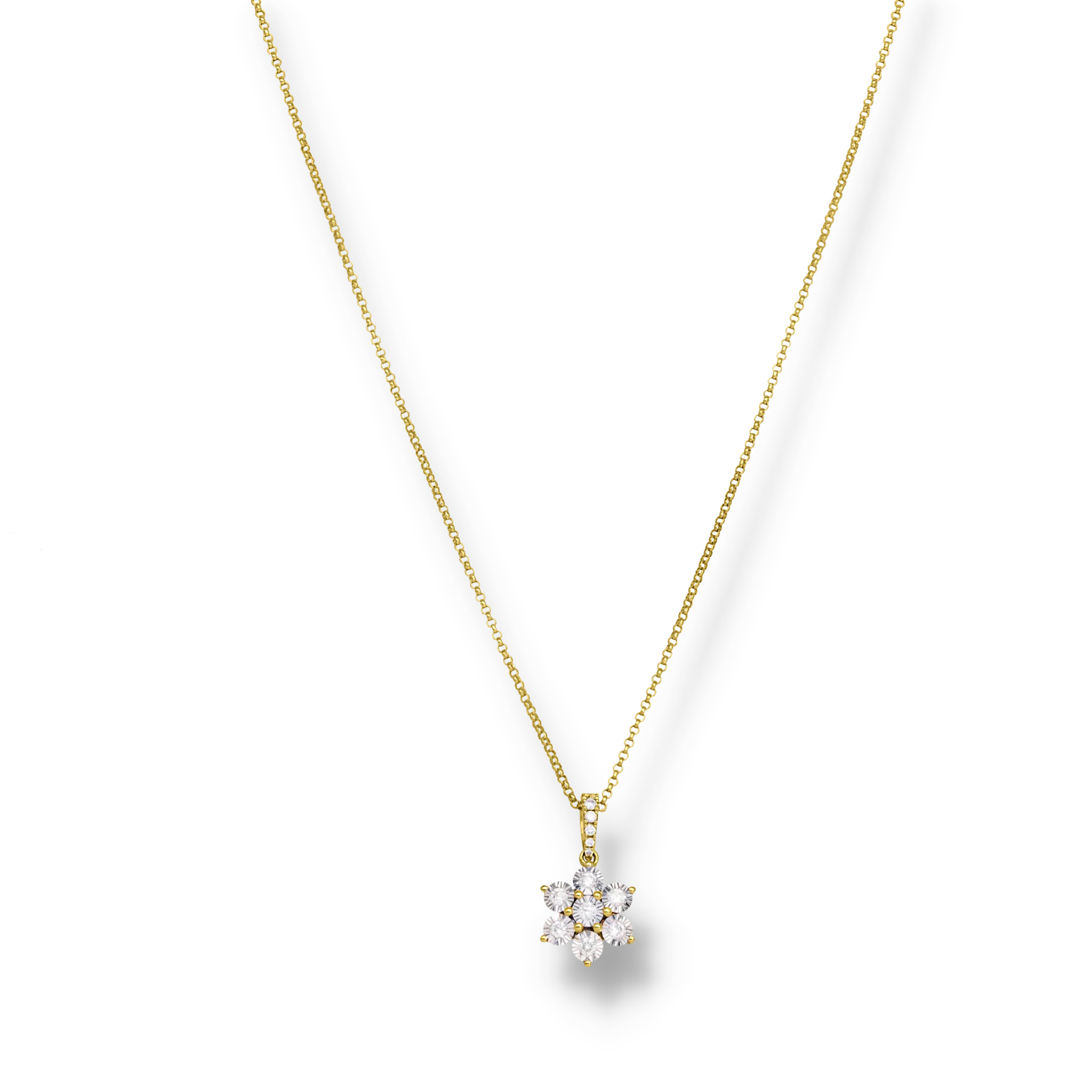 WHITE DIAMOND CLUSTER PENDANT - Image 3
