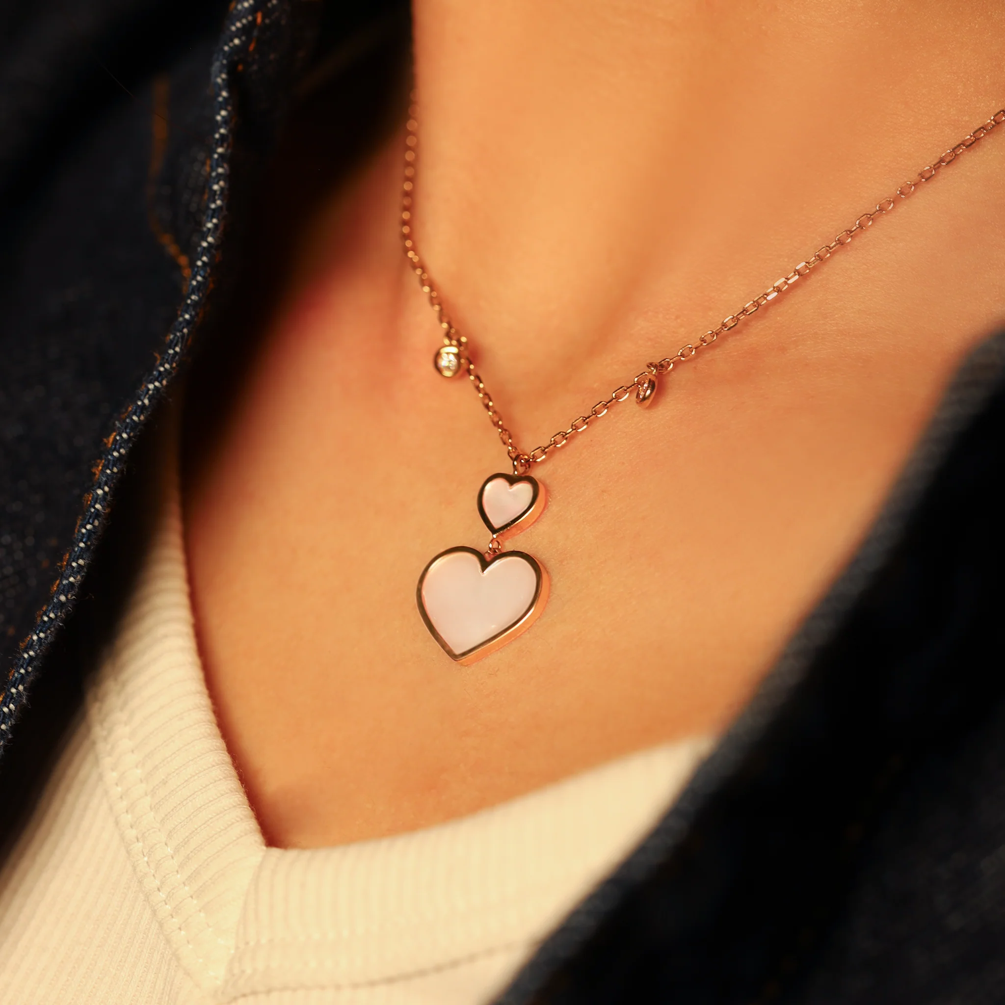ROSE GOLD HEART NECKLACE - Image 4