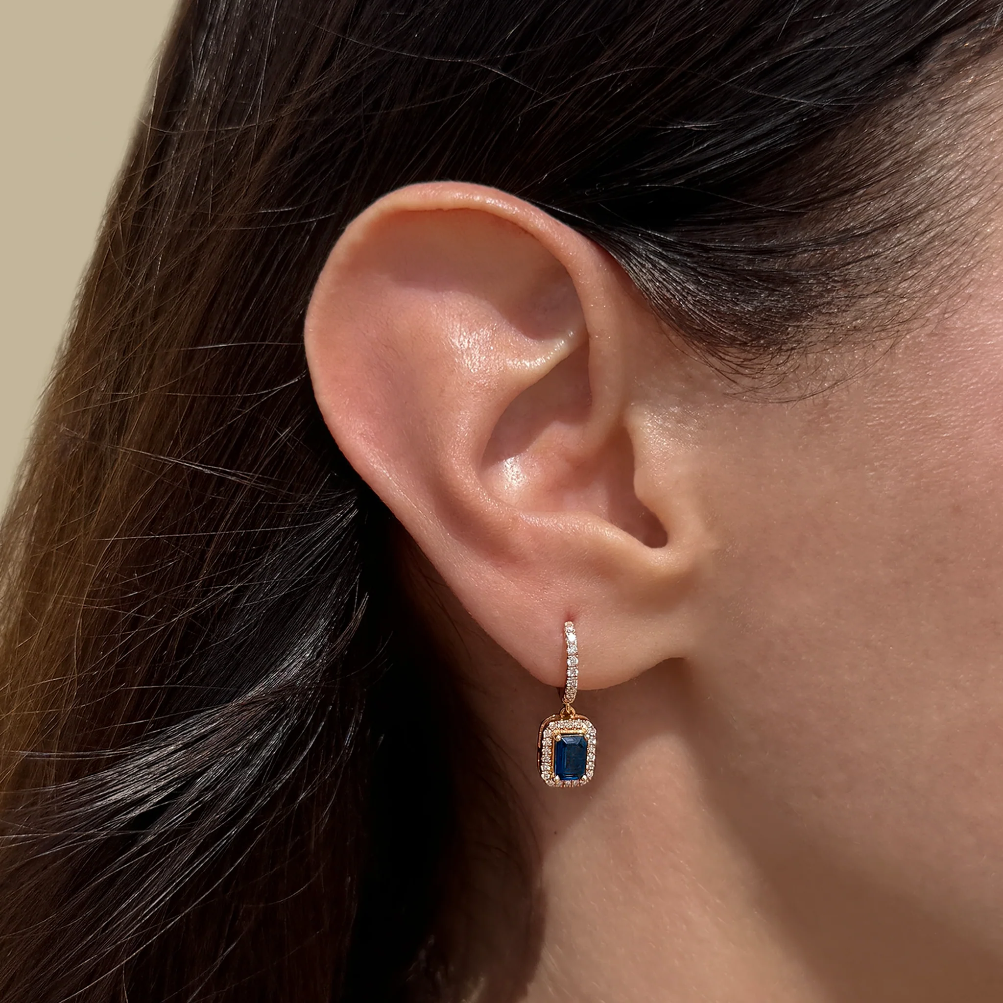 ROSE GOLD DROP EARRINGS - Image 2