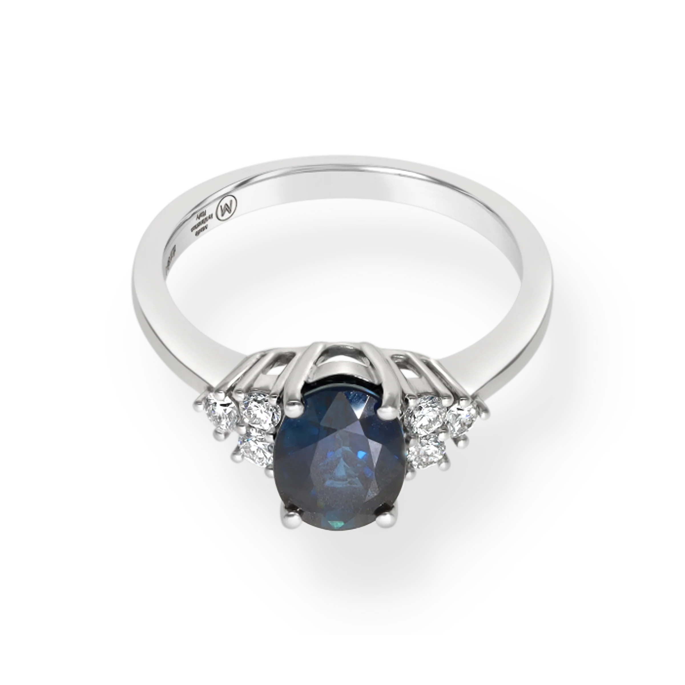 WHITE GOLD HALO RING - Image 2