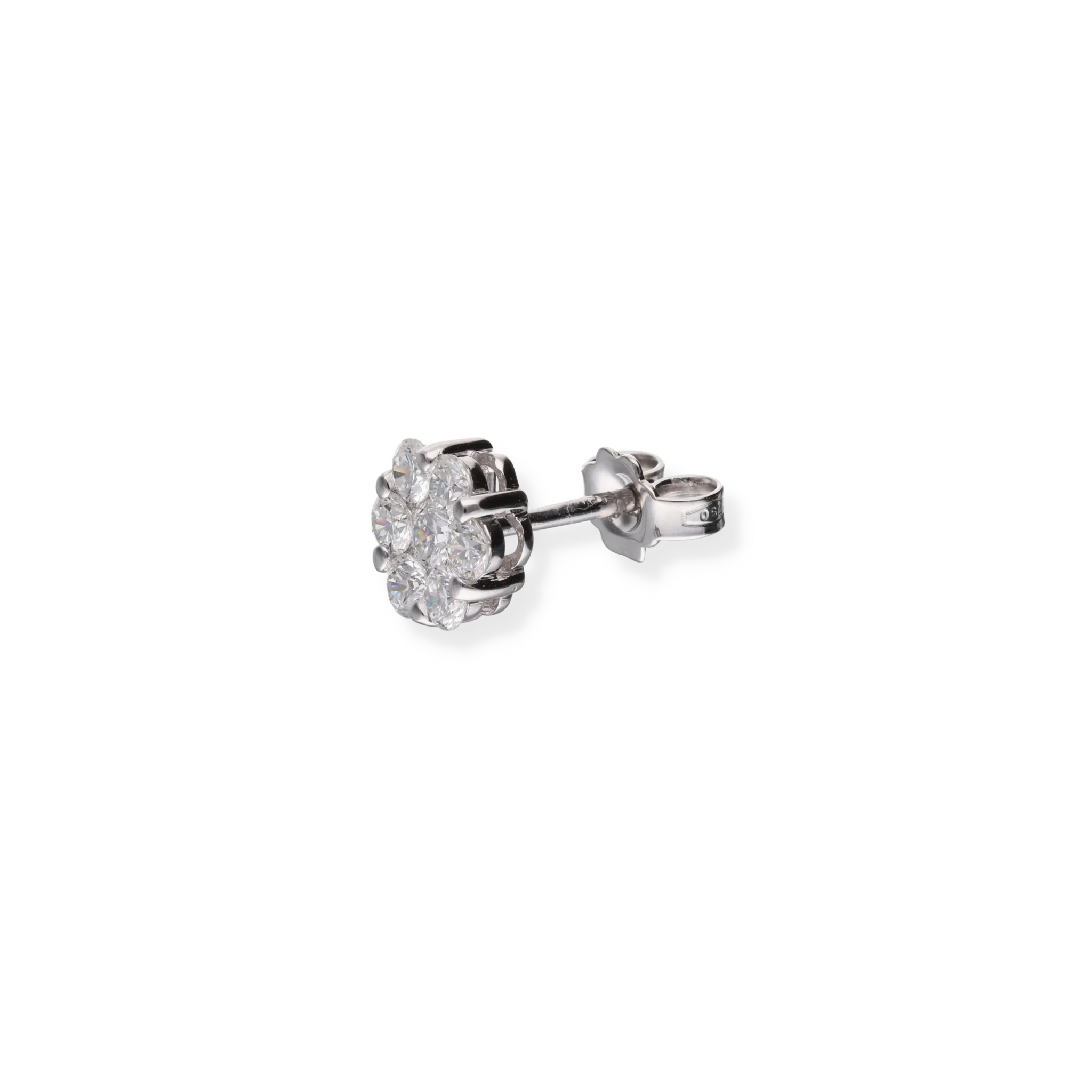WHITE DIAMOND STUD EARRINGS - Image 3