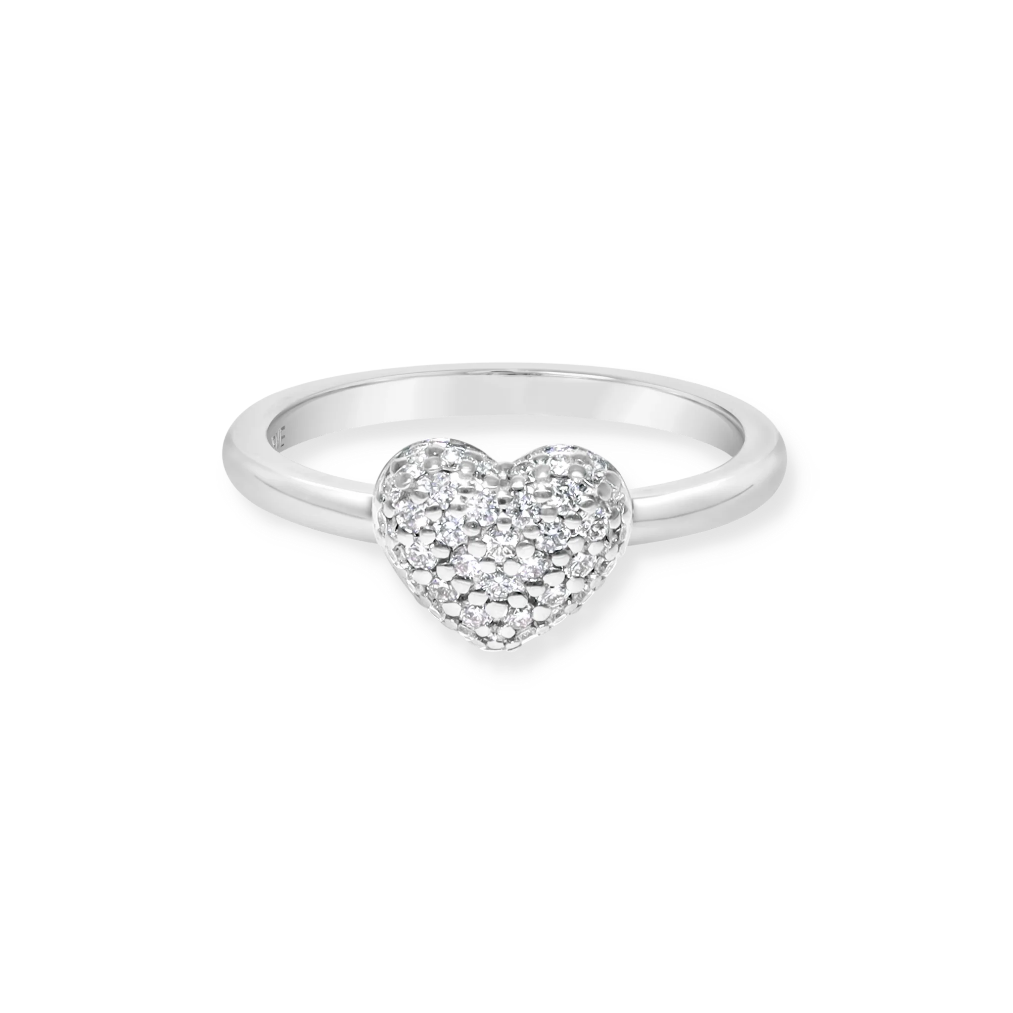 WHITE DIAMOND HEART RING - Image 2