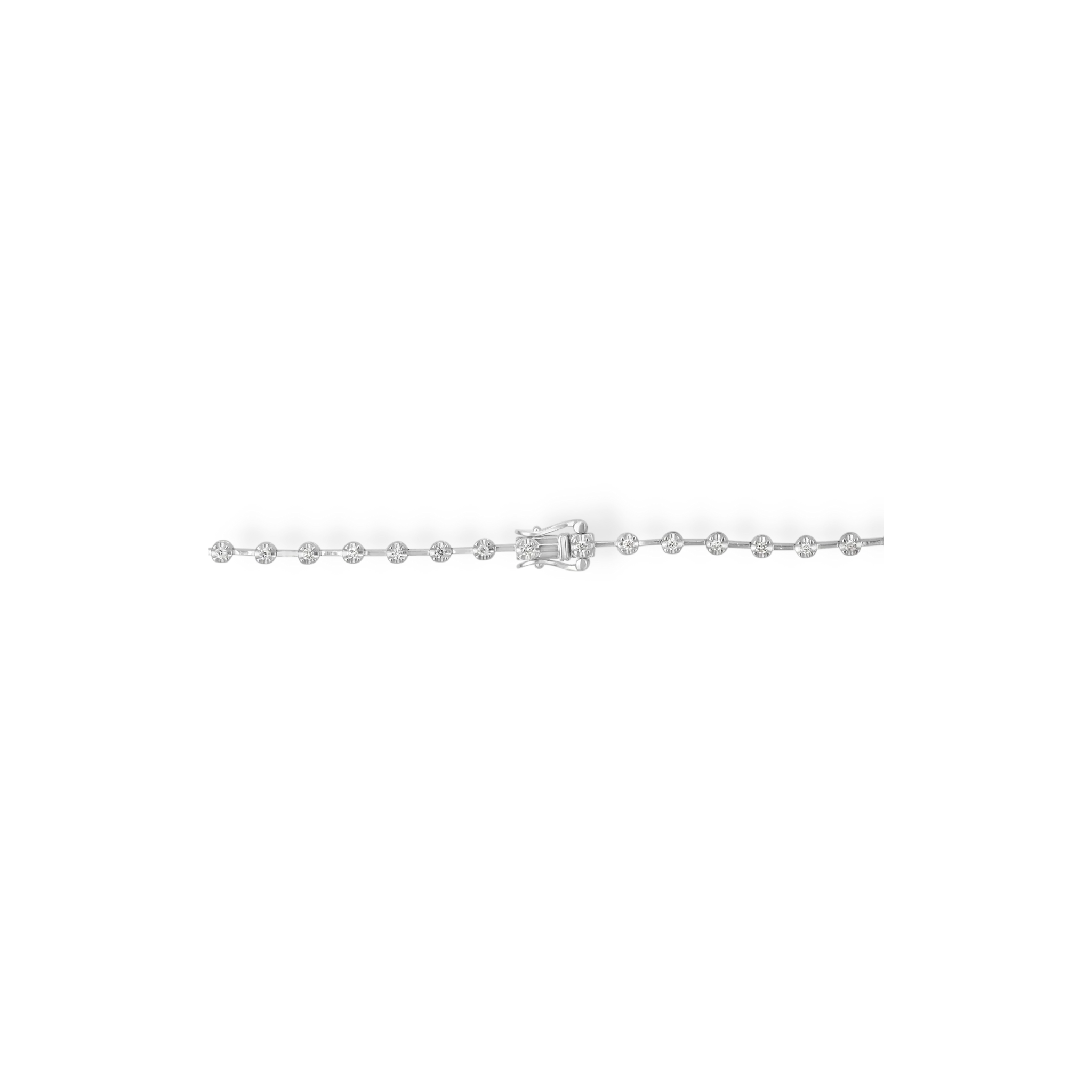 WHITE DIAMOND BEZEL NECKLACE - Image 2