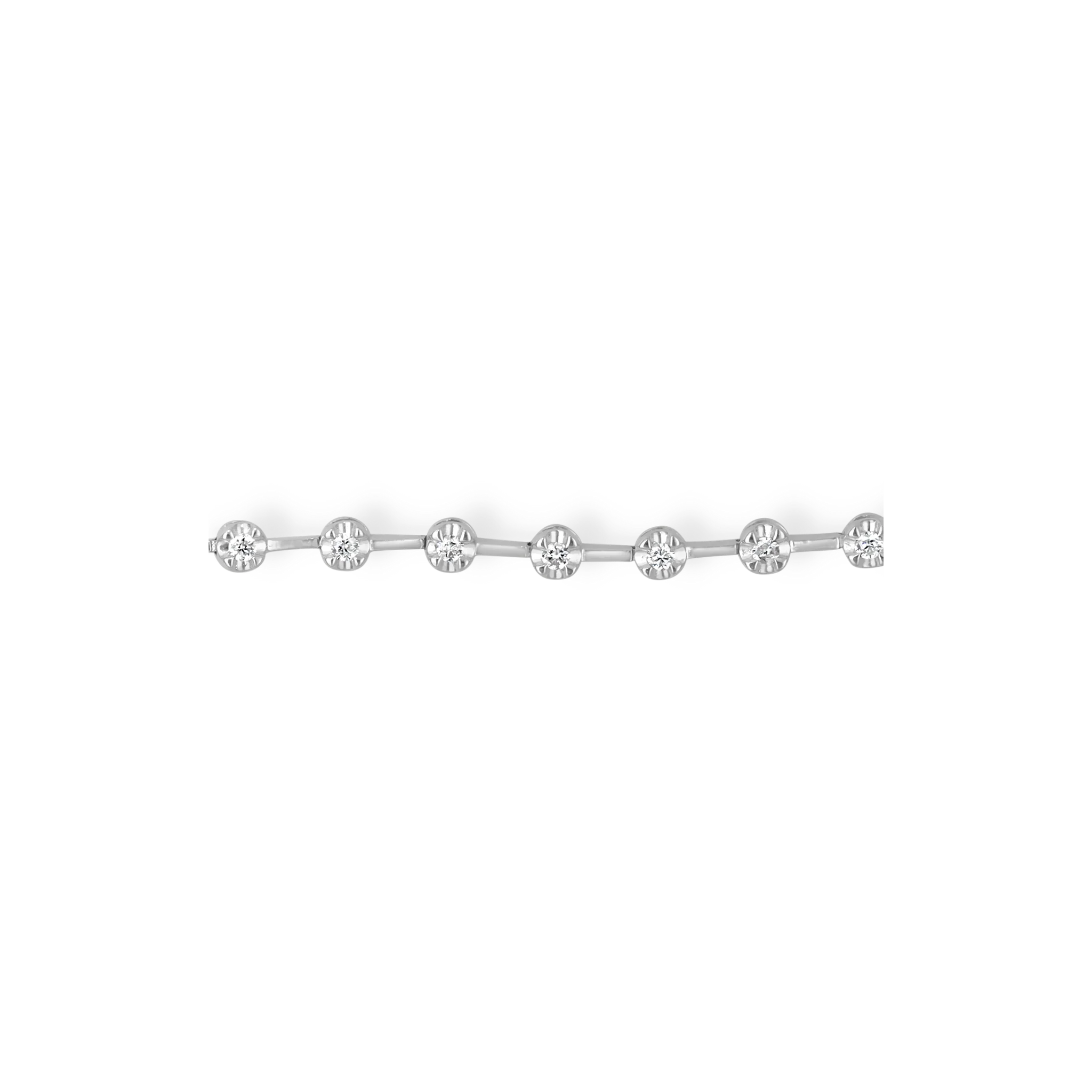 WHITE DIAMOND BEZEL NECKLACE - Image 3
