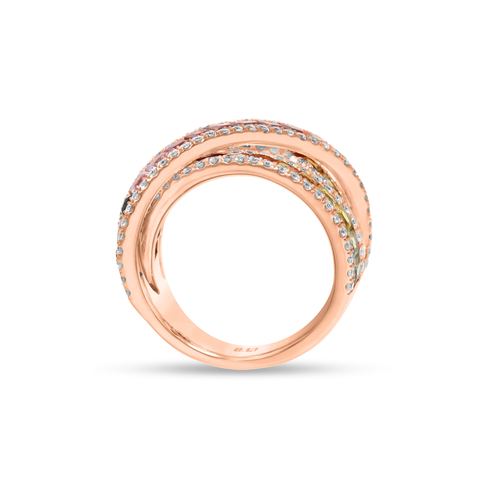 RAINBOW HALF ETERNITY RING - Image 3