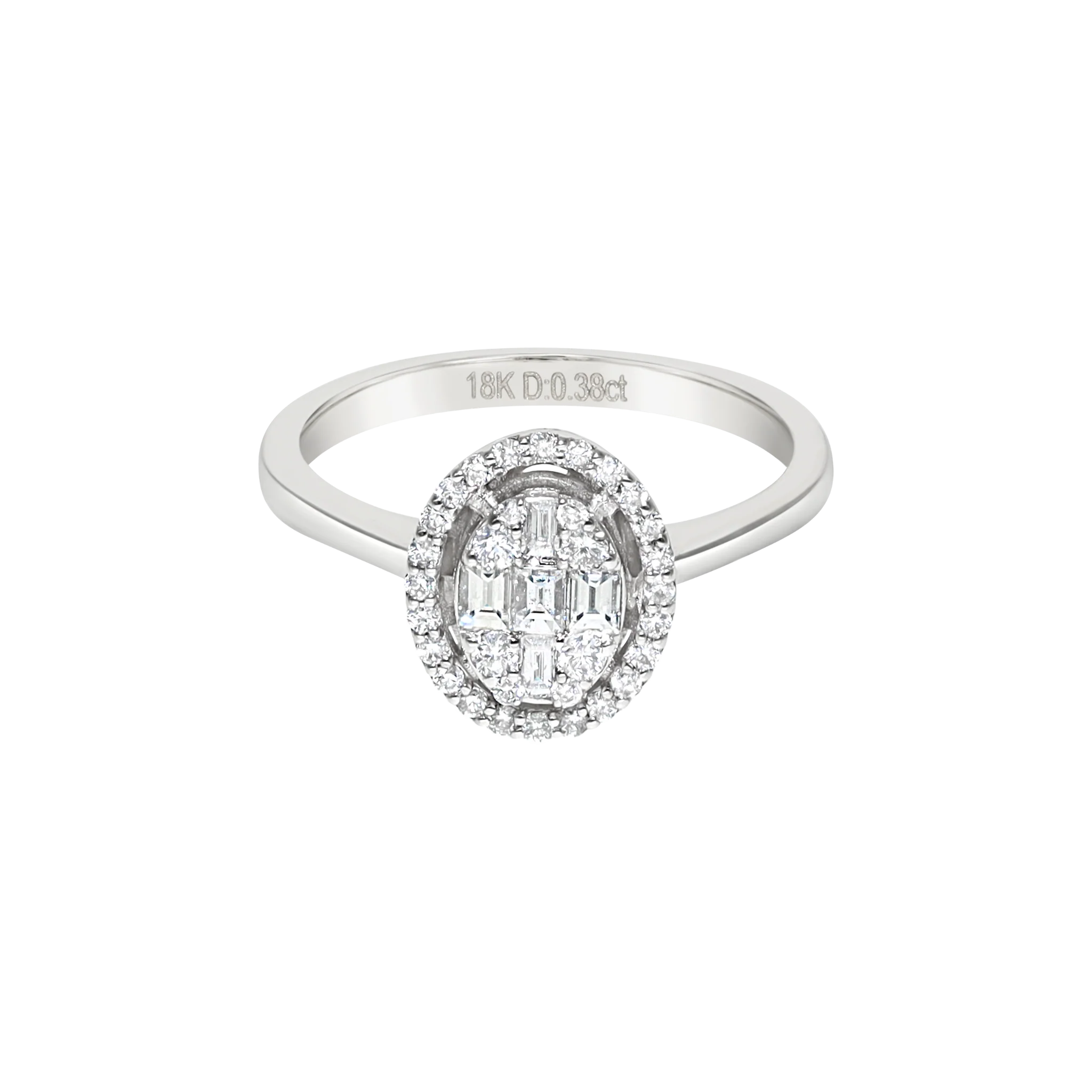 DIAMOND CLUSTER WEDDING RING - Image 2