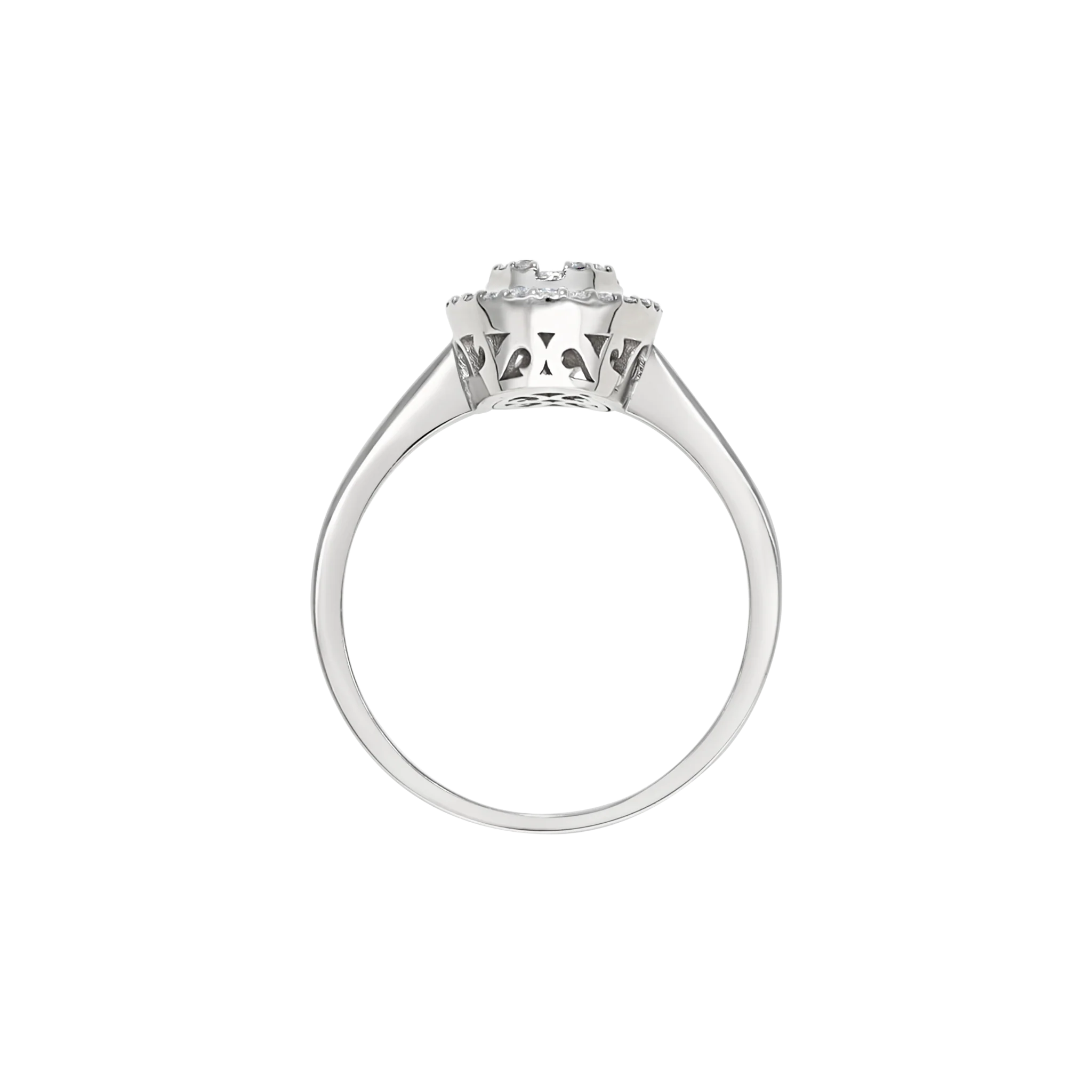 DIAMOND CLUSTER WEDDING RING - Image 3
