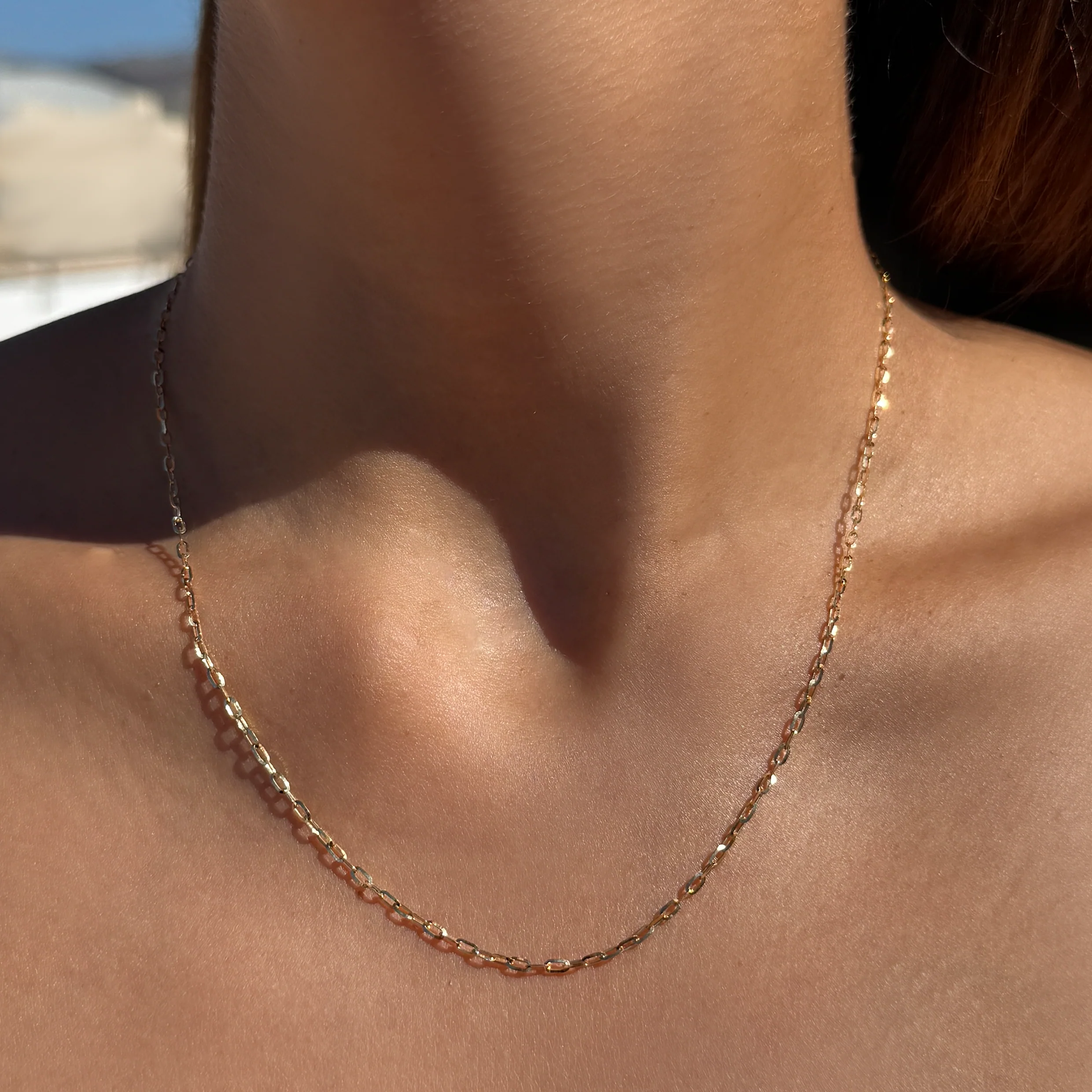 YELLOW GOLD CHAIN  NECKLACE - Image 4