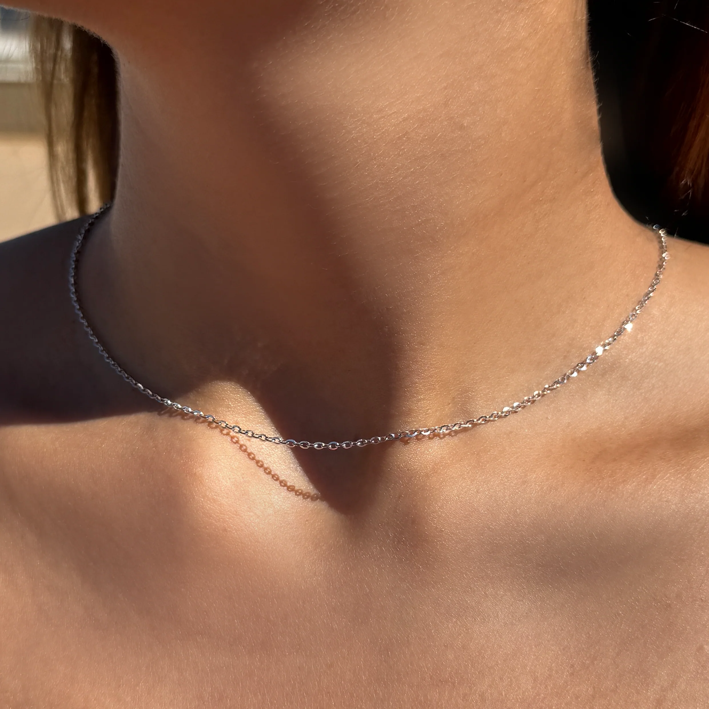 WHITE GOLD CHAIN NECKLACE - Image 4