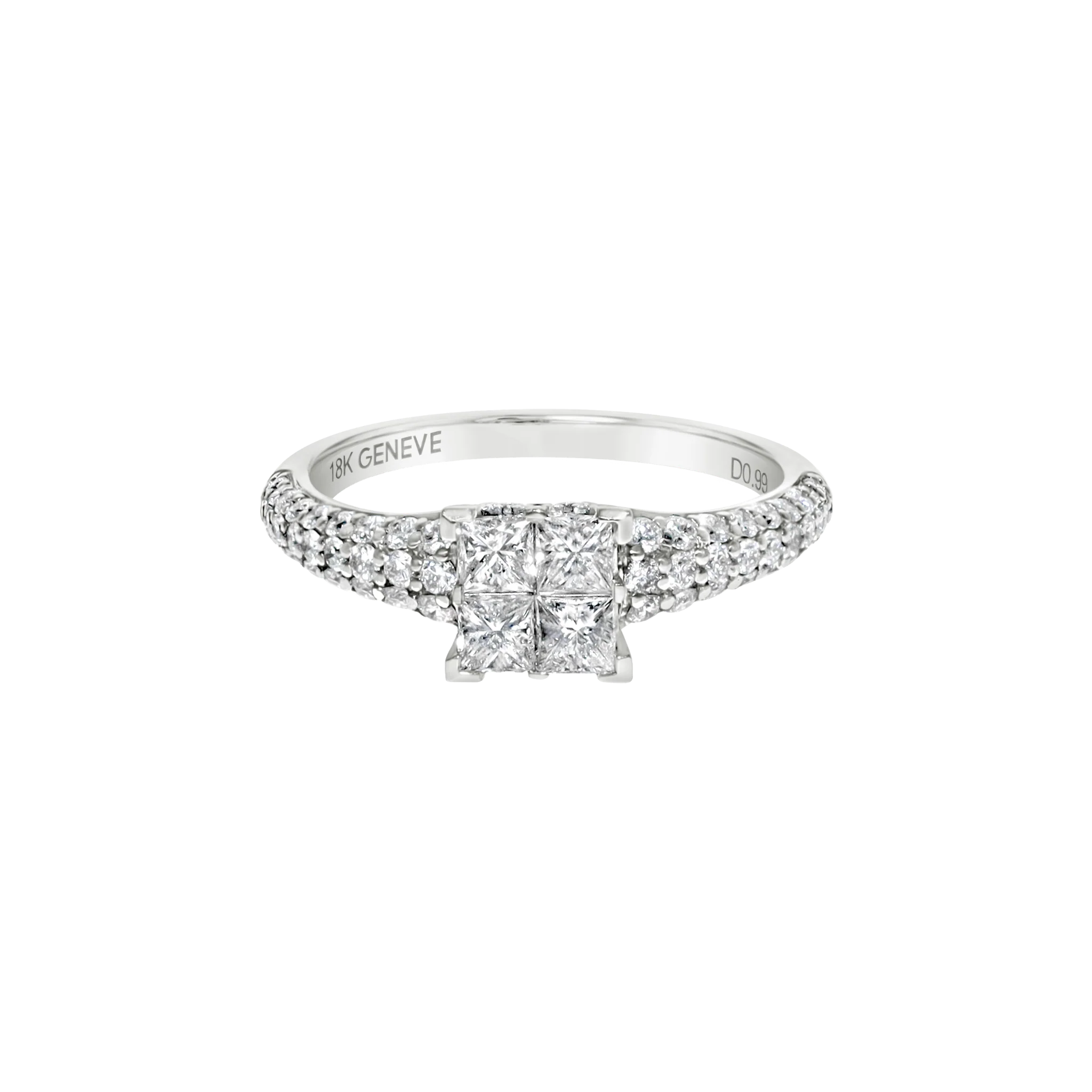 WHITE DIAMOND CLUSTER RING - Image 2