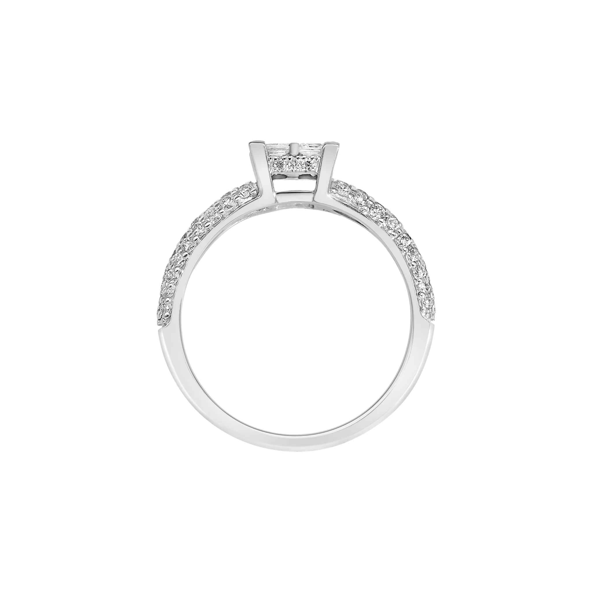 WHITE DIAMOND CLUSTER RING - Image 3