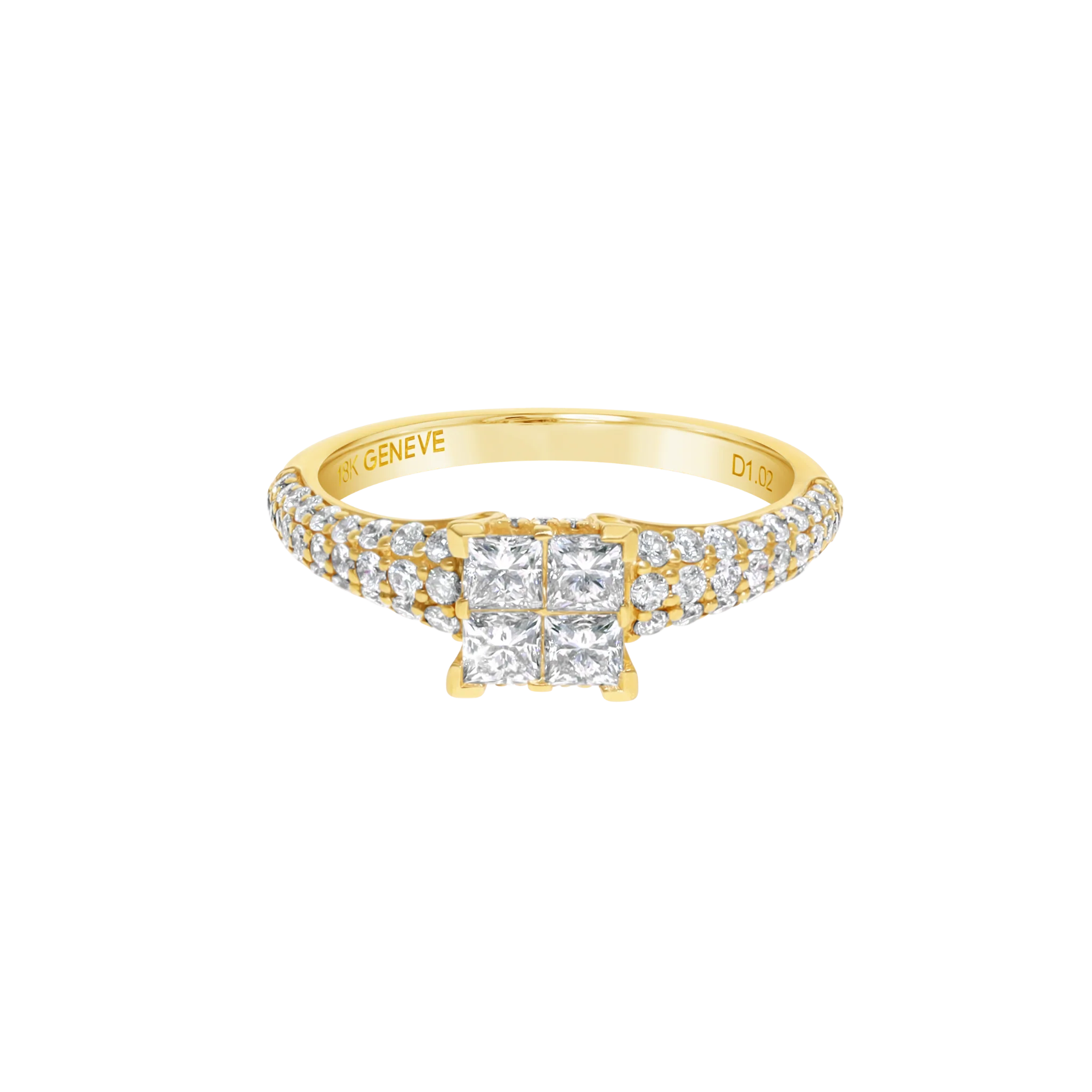WHITE DIAMOND CLUSTER RING - Image 2