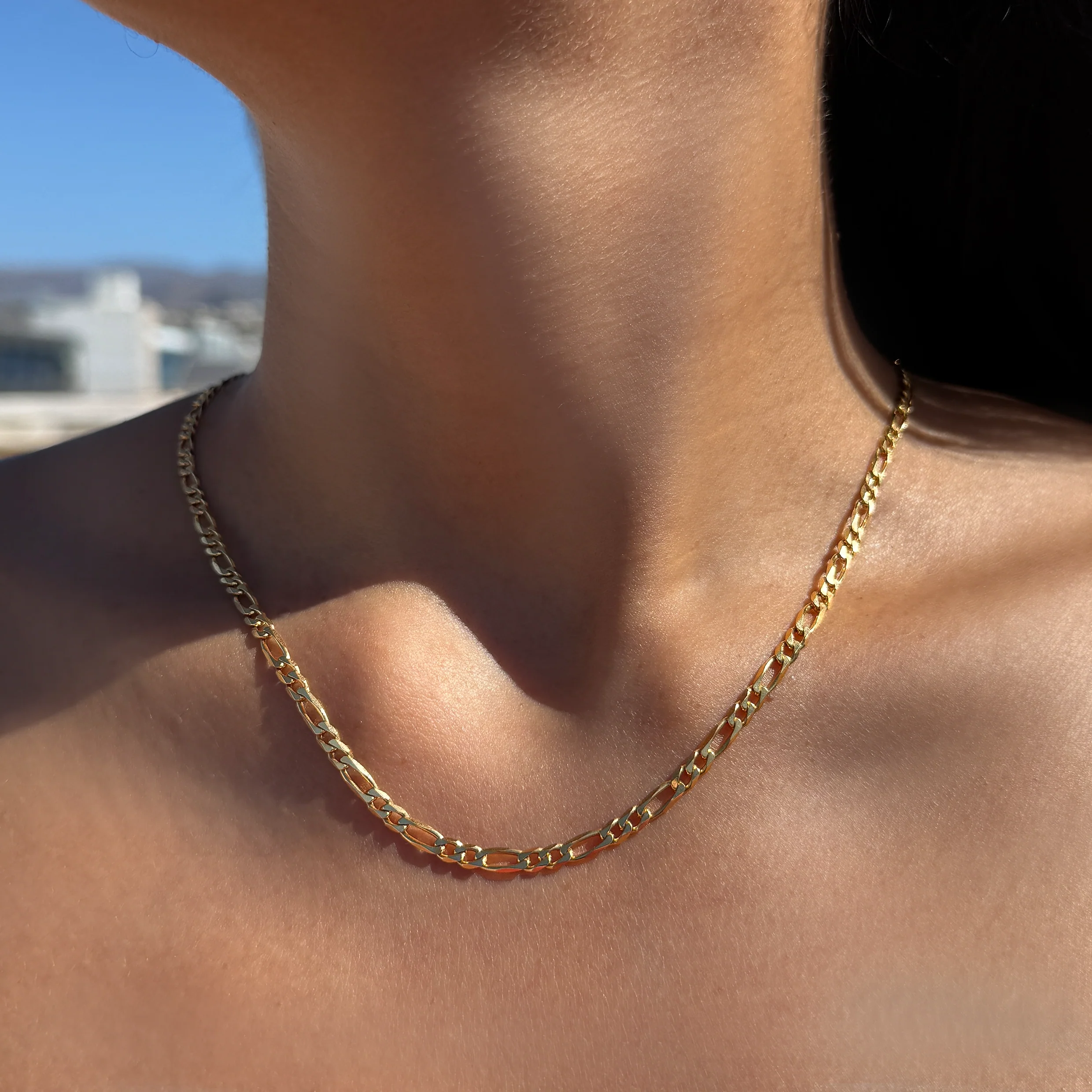 YELLOW GOLD CHAIN NECKLACE - Image 3