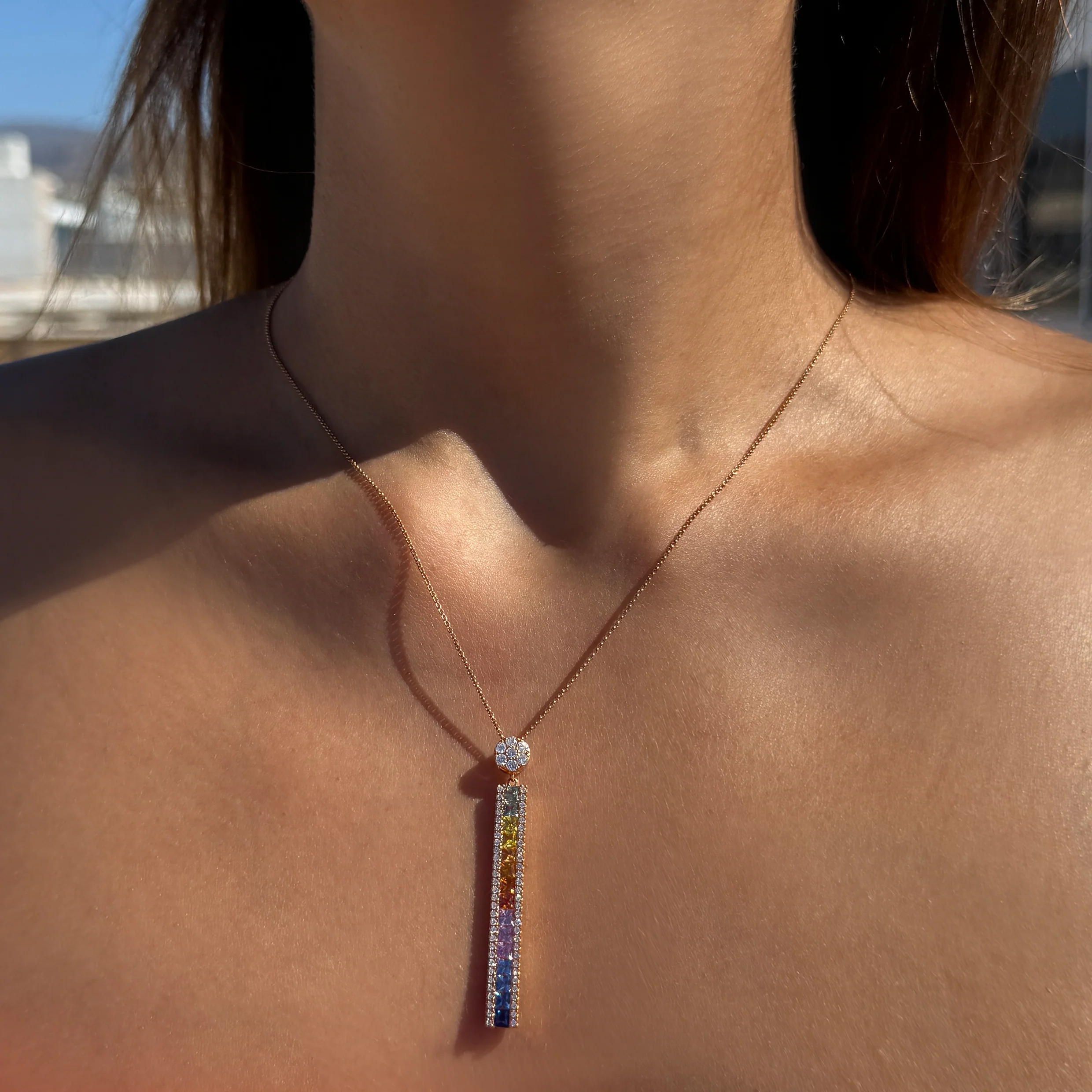 RAINBOW CLUSTER NECKLACE - Image 4