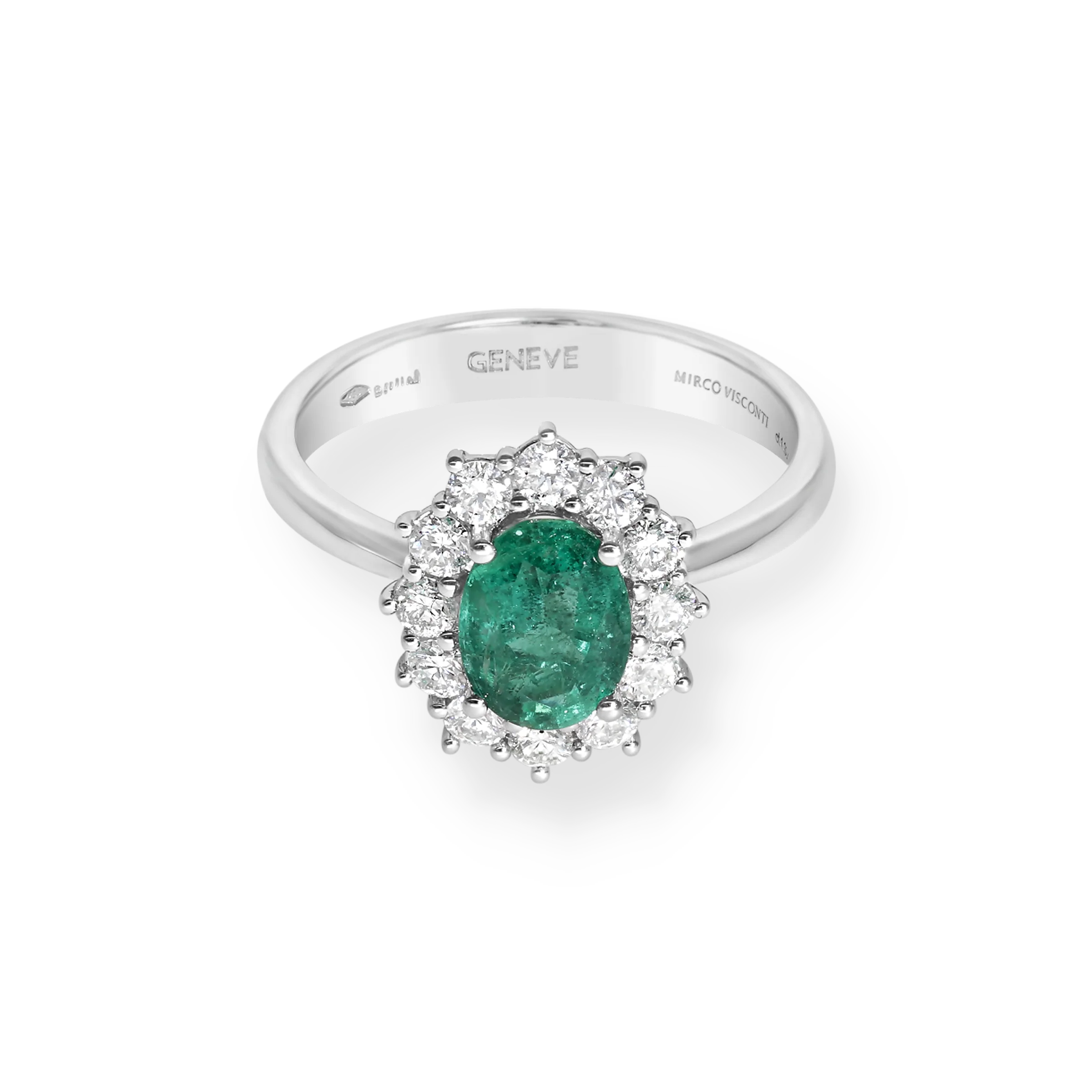 WHITE GOLD HALO RING - Image 2