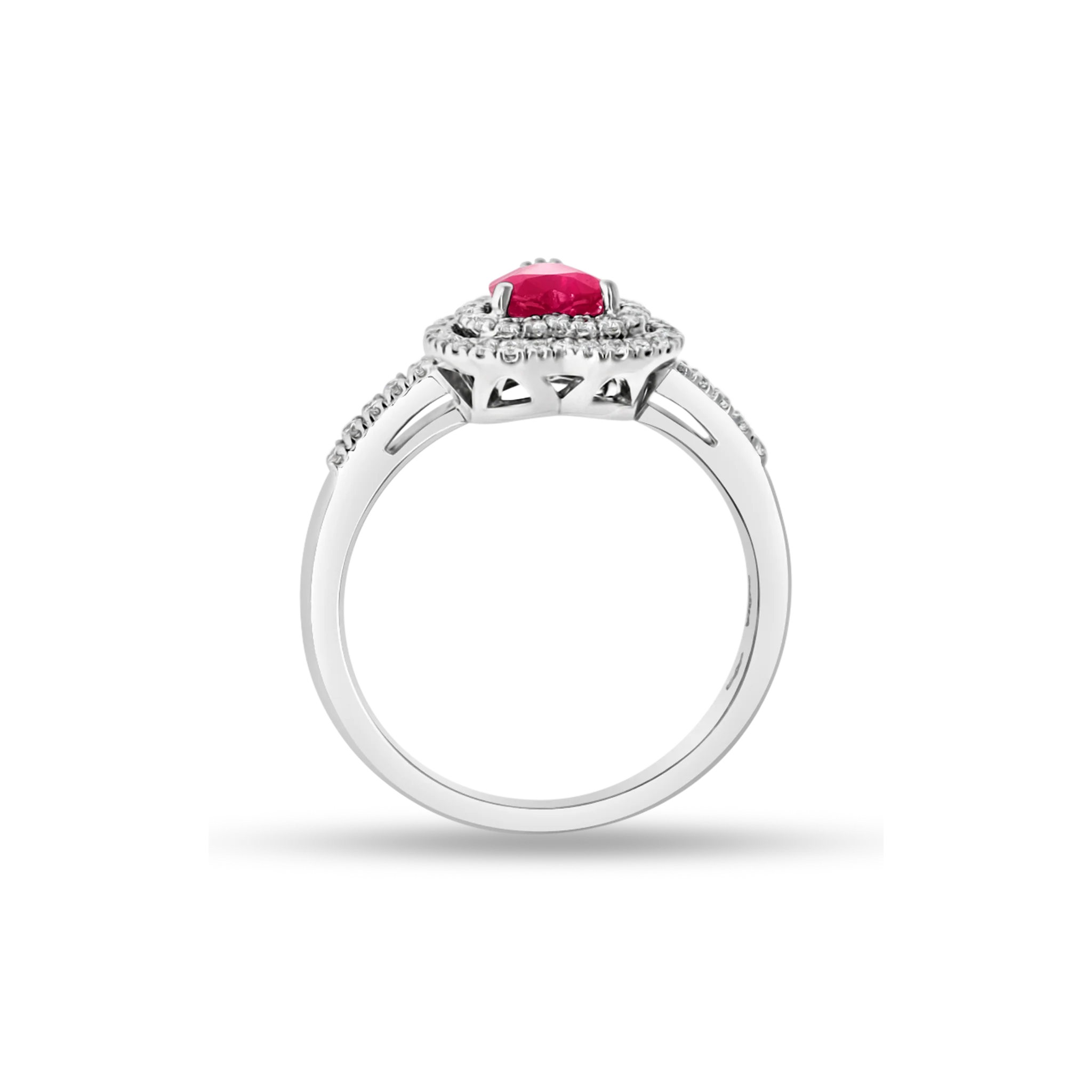 WHITE GOLD HEART RING - Image 3