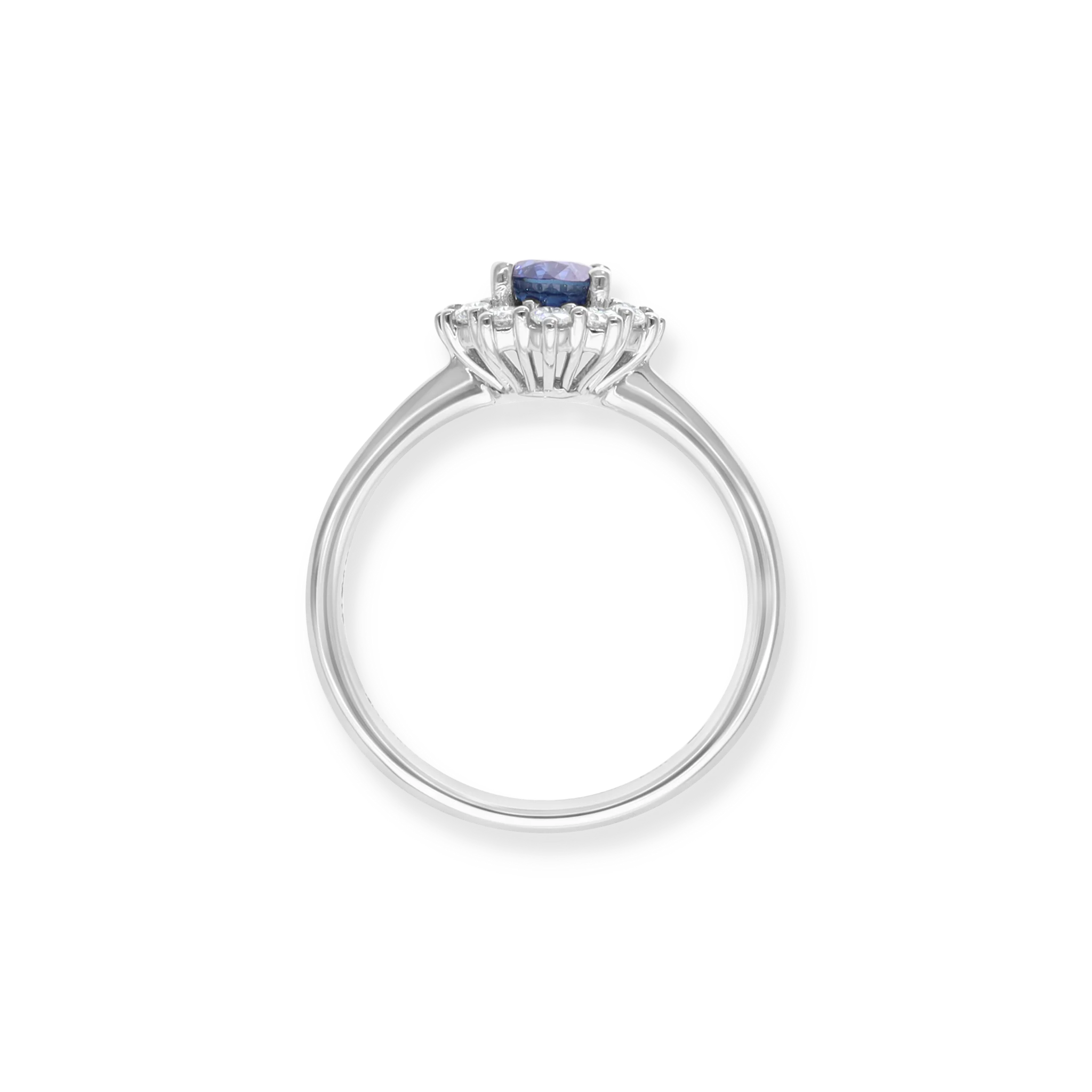 WHITE GOLD HALO RING - Image 3