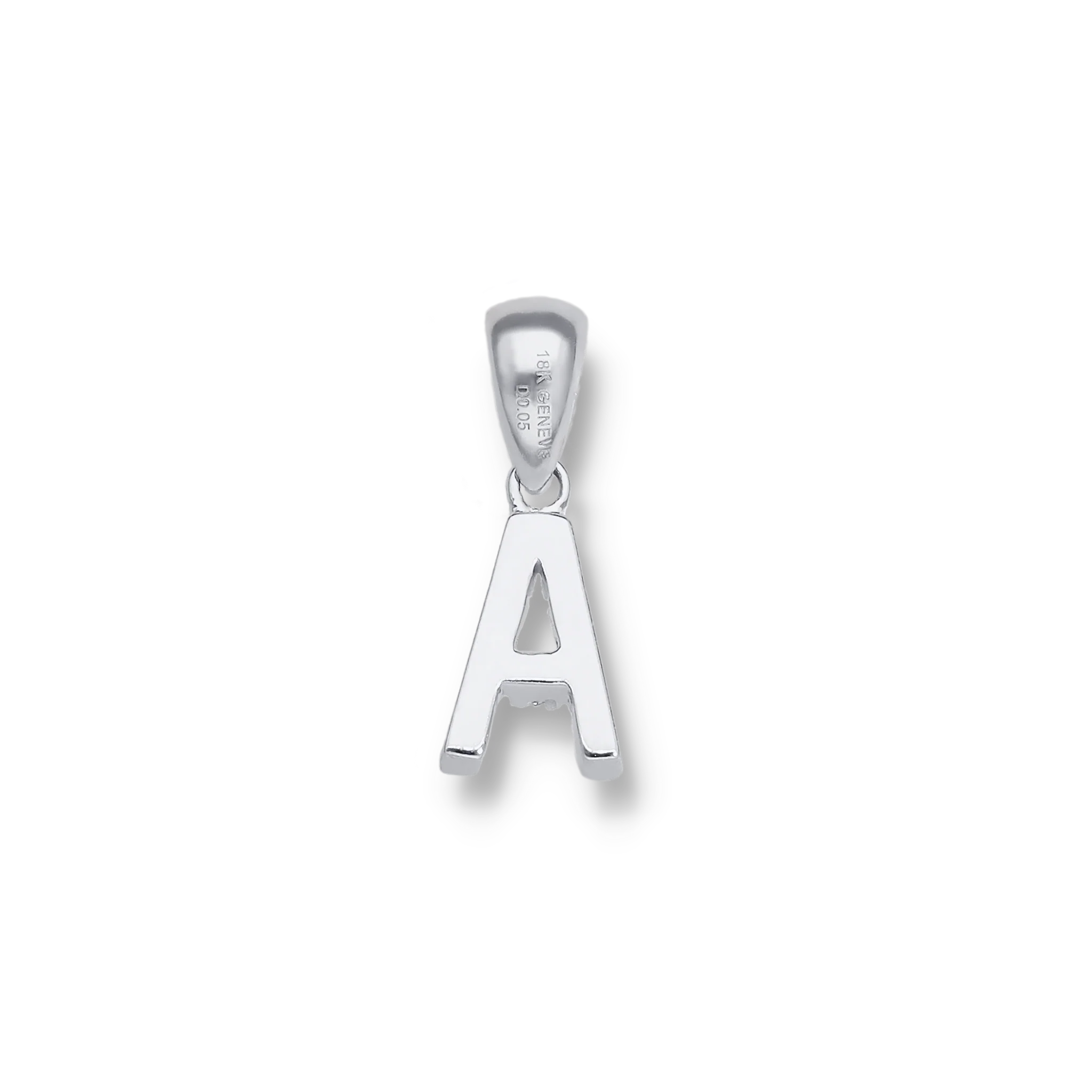 WHITE DIAMOND INITIAL PENDANT - Image 2