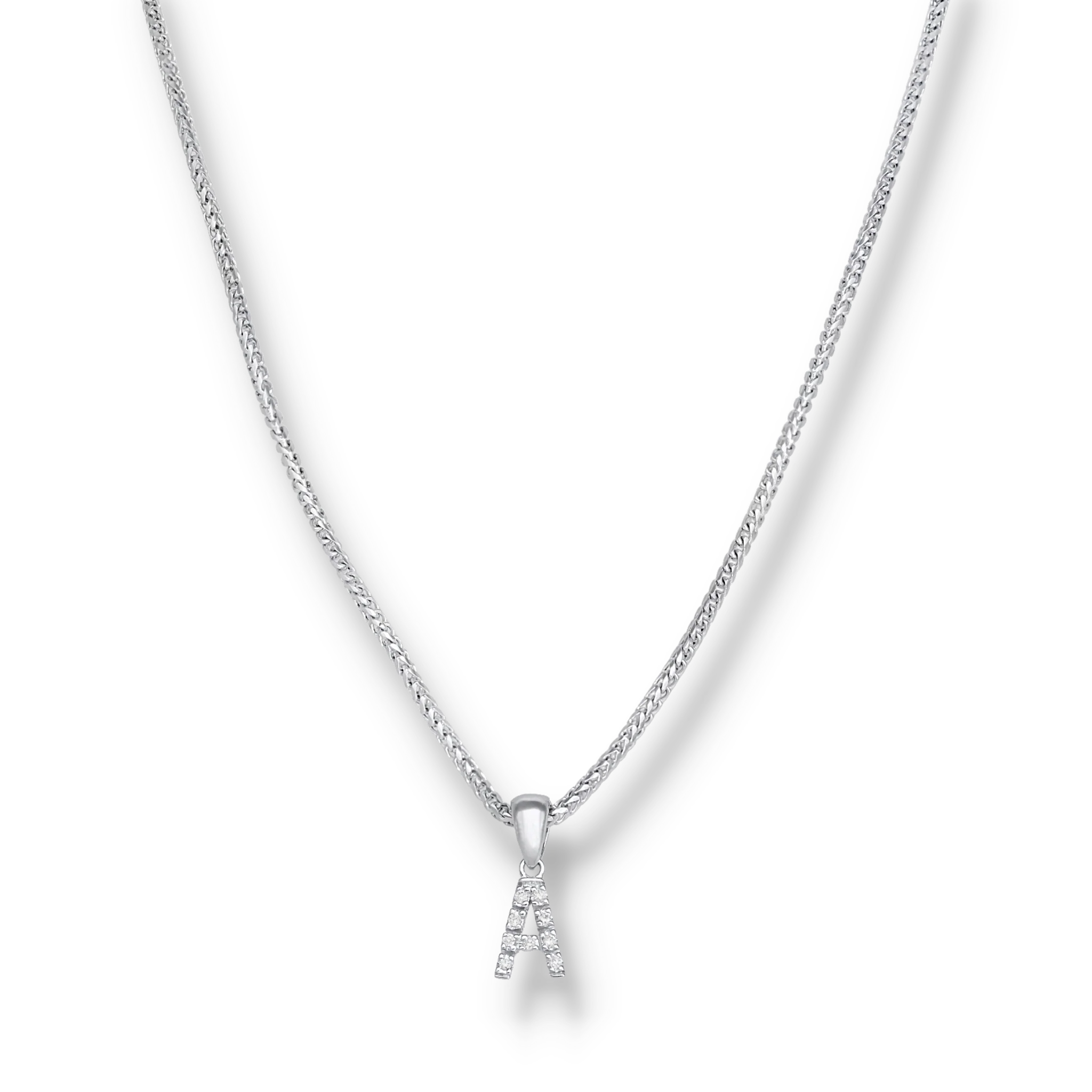 WHITE DIAMOND INITIAL PENDANT - Image 3