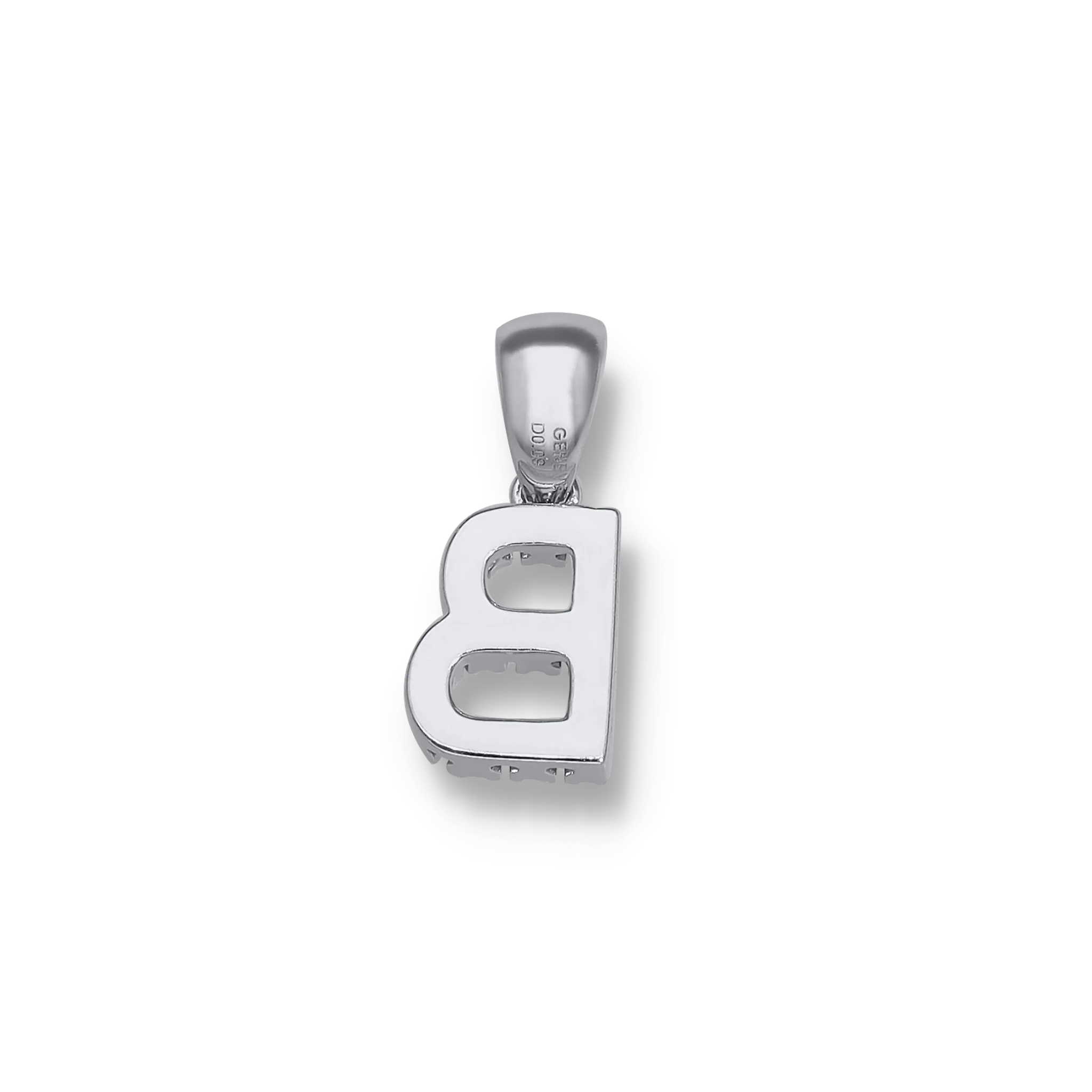 WHITE DIAMOND INITIAL PENDANT - Image 2