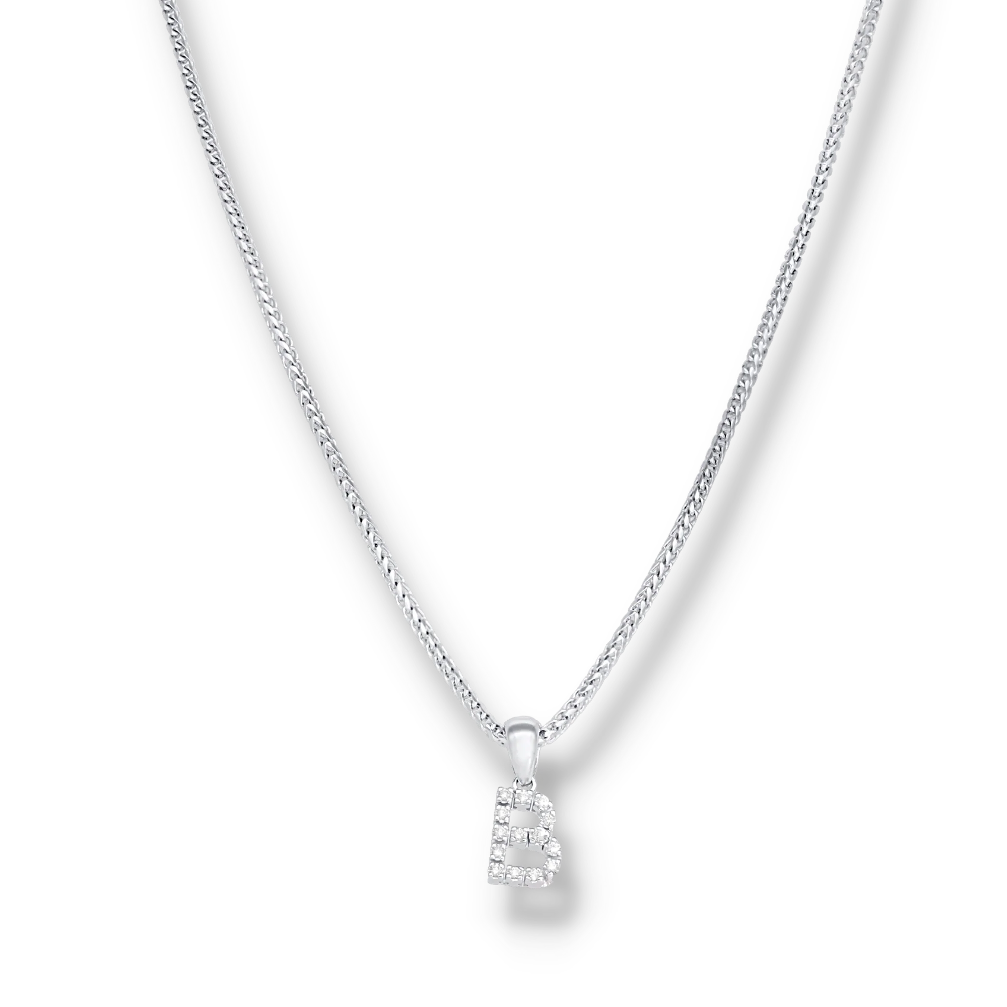 WHITE DIAMOND INITIAL PENDANT - Image 3