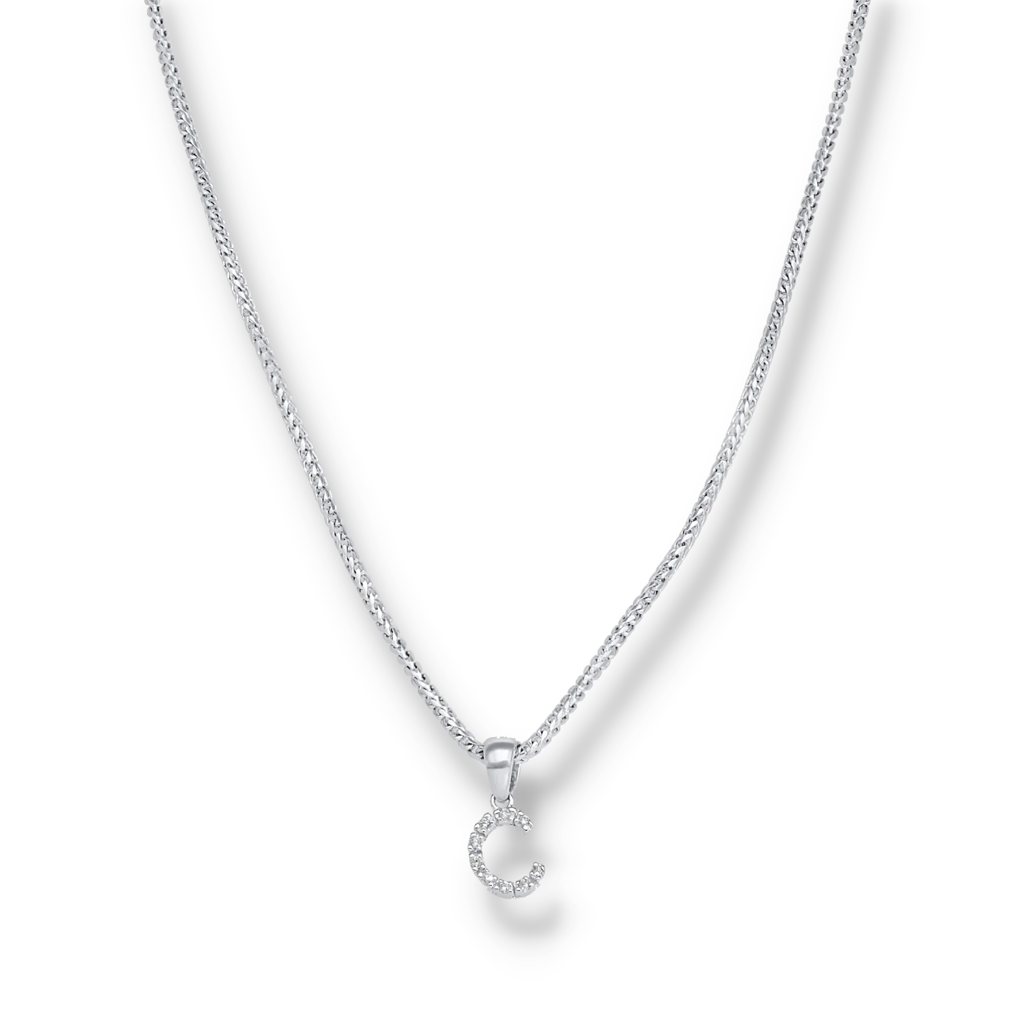WHITE DIAMOND INITIAL PENDANT - Image 3