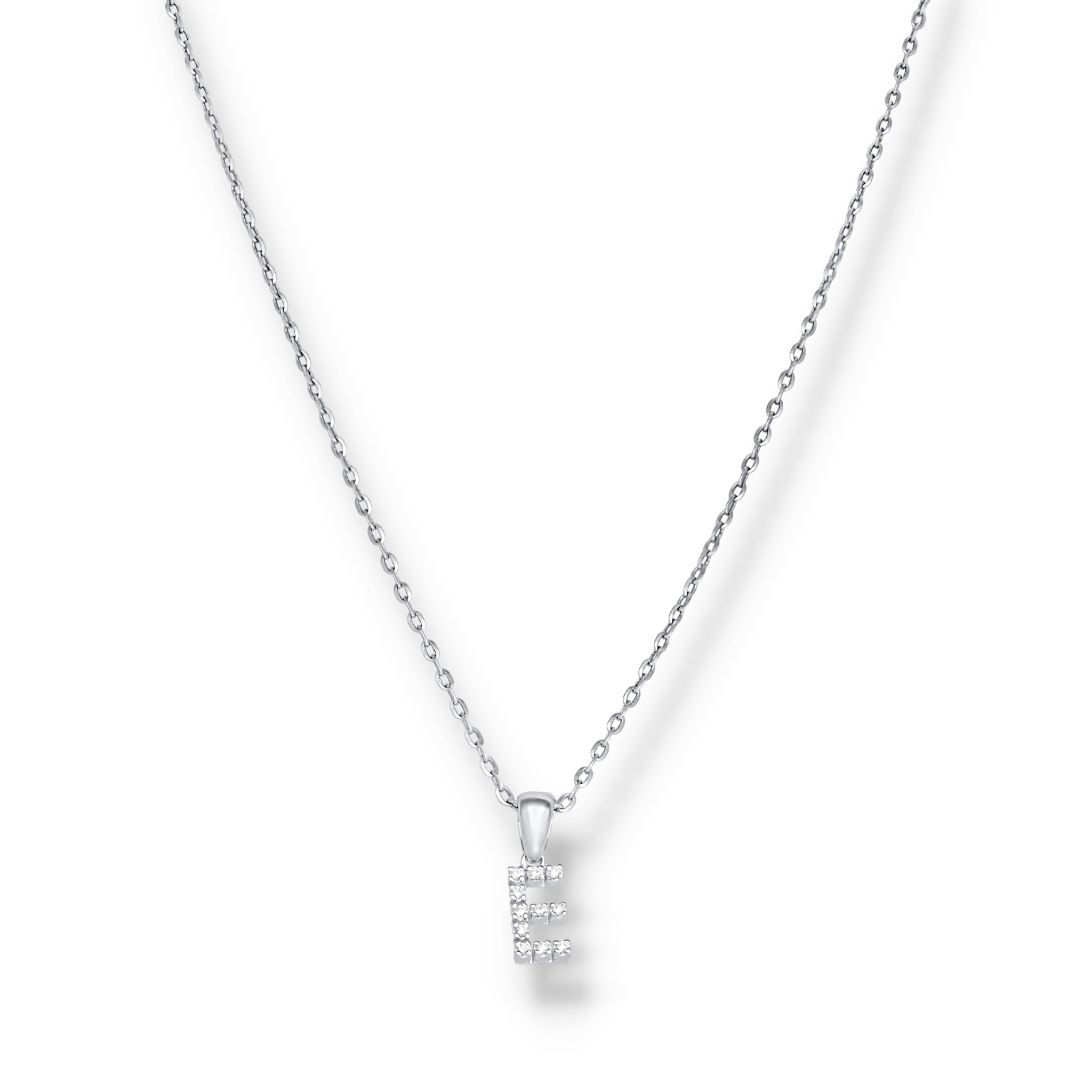 WHITE DIAMOND INITIAL PENDANT - Image 3