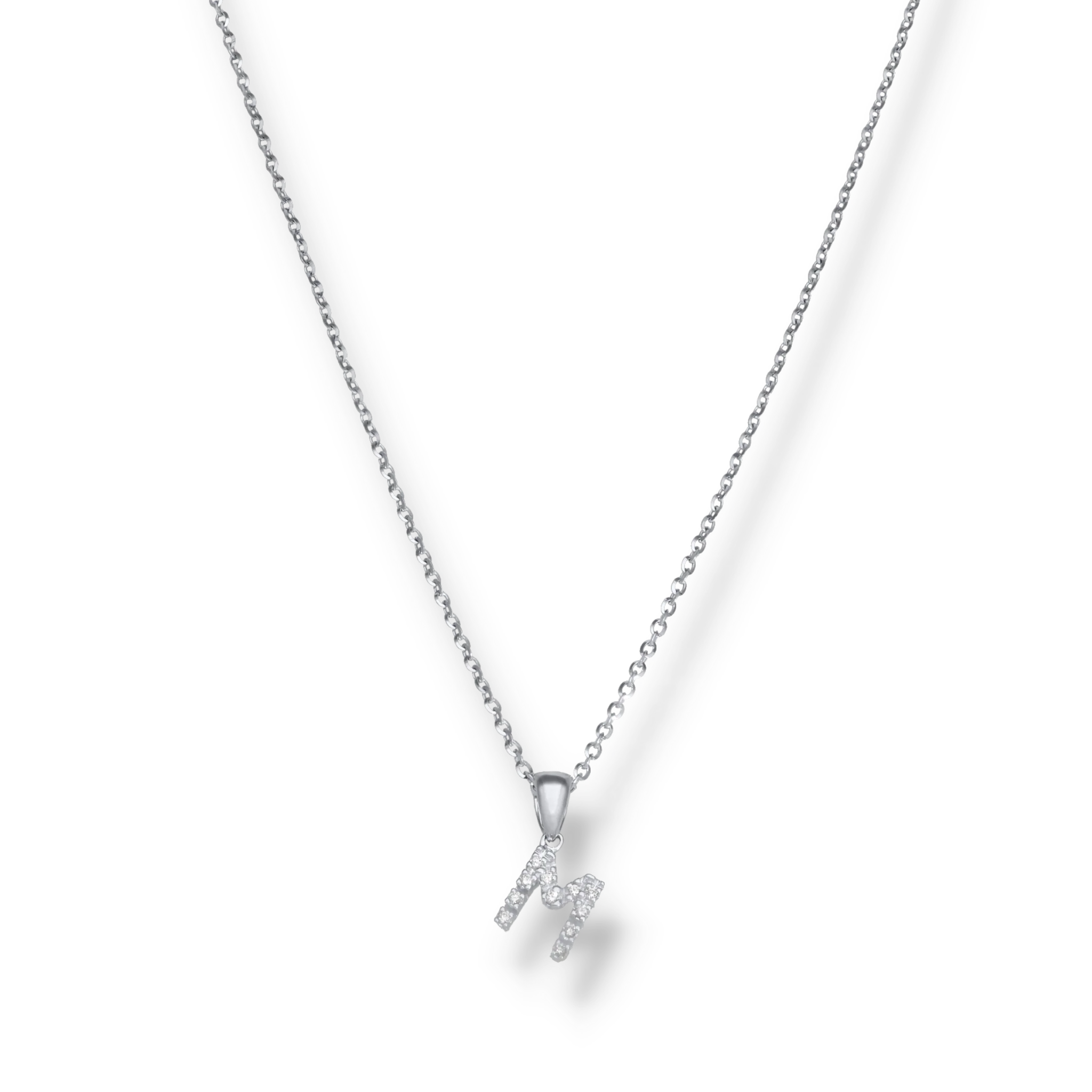 WHITE DIAMOND INITIAL PENDANT - Image 3