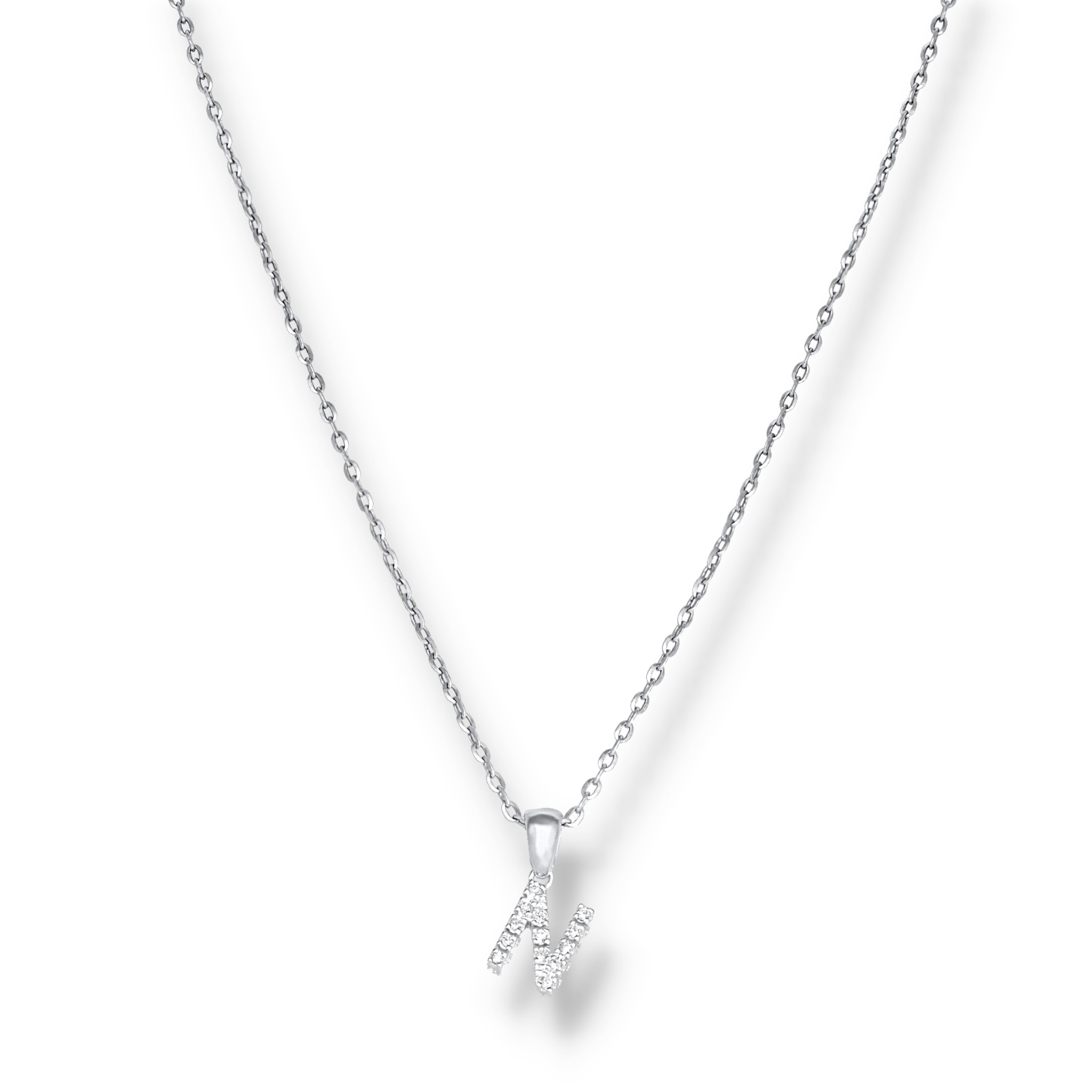 WHITE GOLD INITIAL PENDANT - Image 3