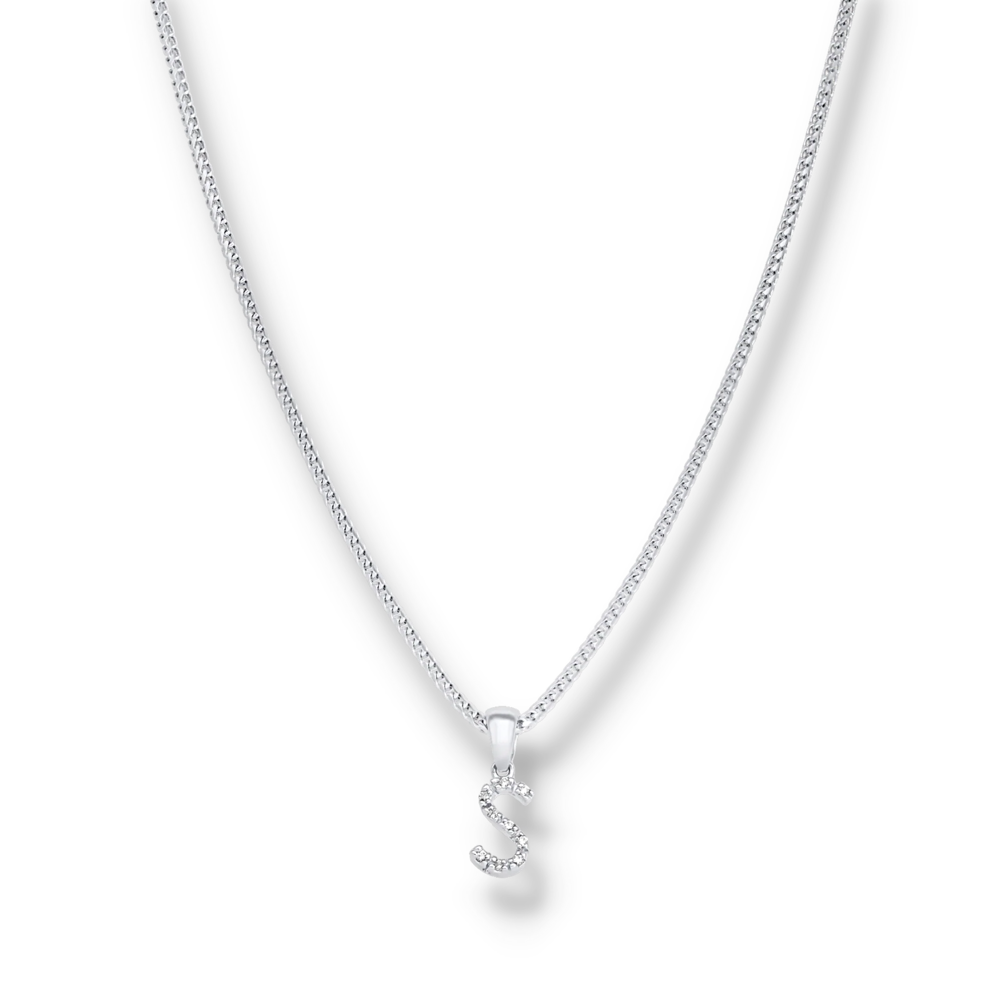 WHITE DIAMOND INITIAL PENDANT - Image 3