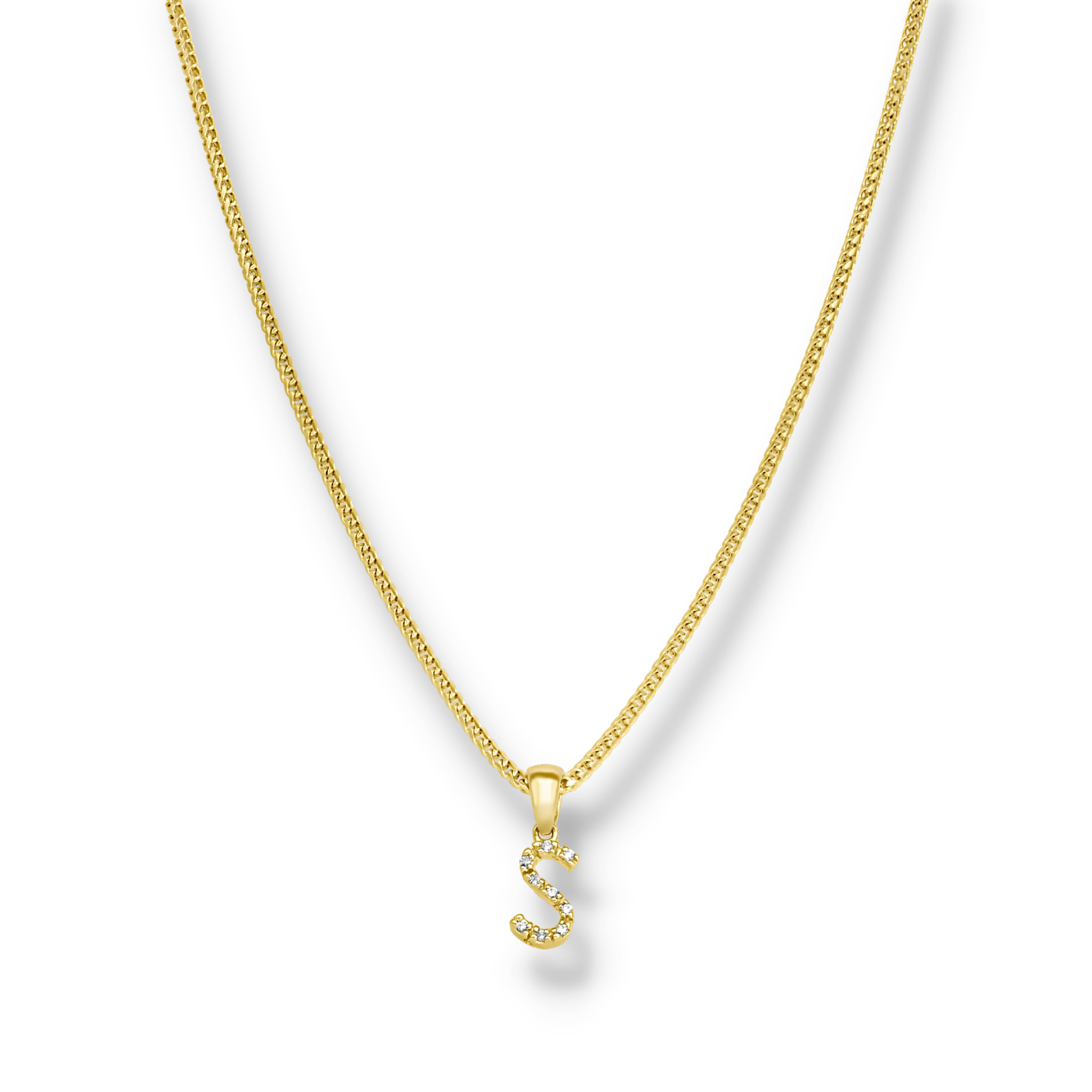 WHITE DIAMOND INITIAL PENDANT - Image 3