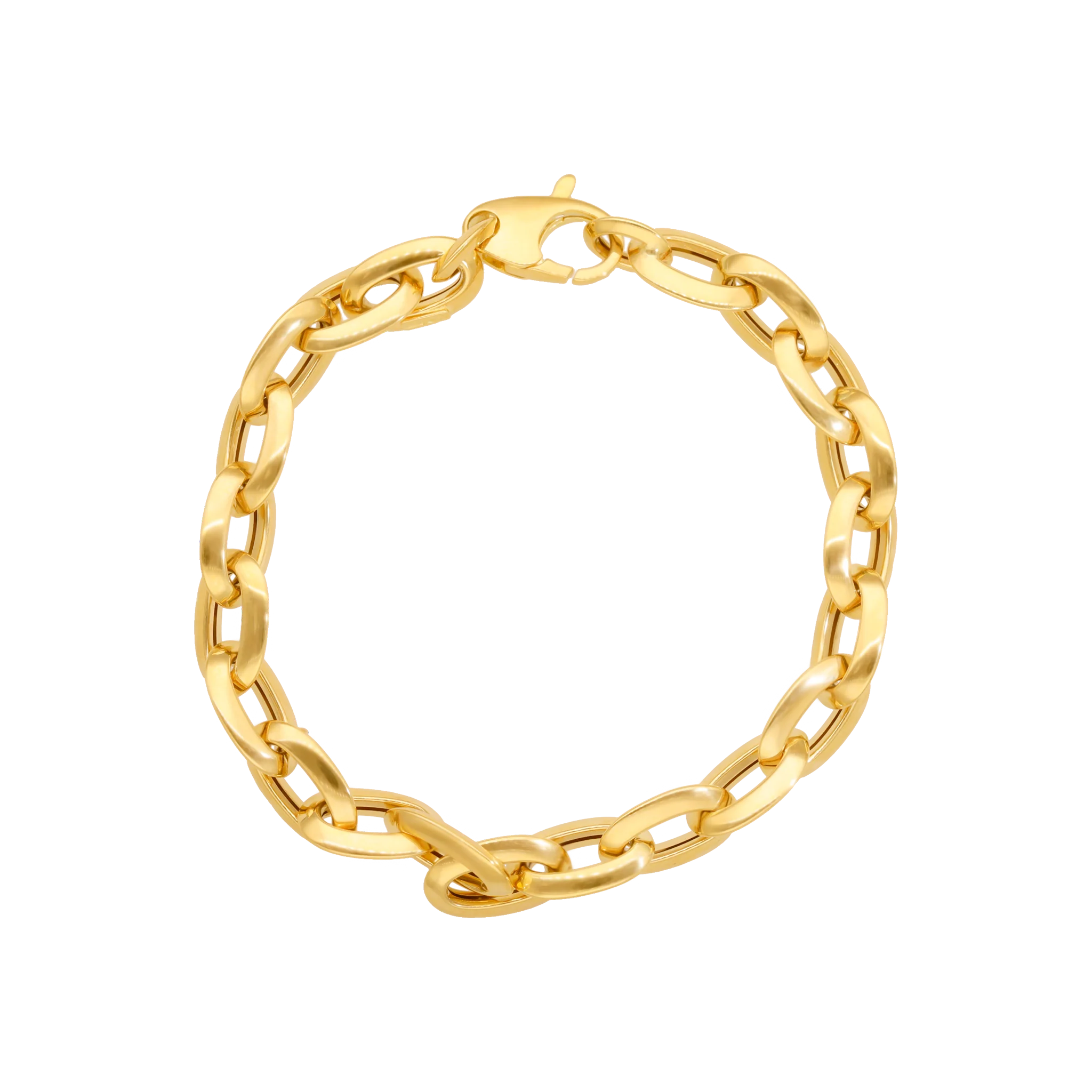 YELLOW GOLD CHAIN BRACELET - Image 2
