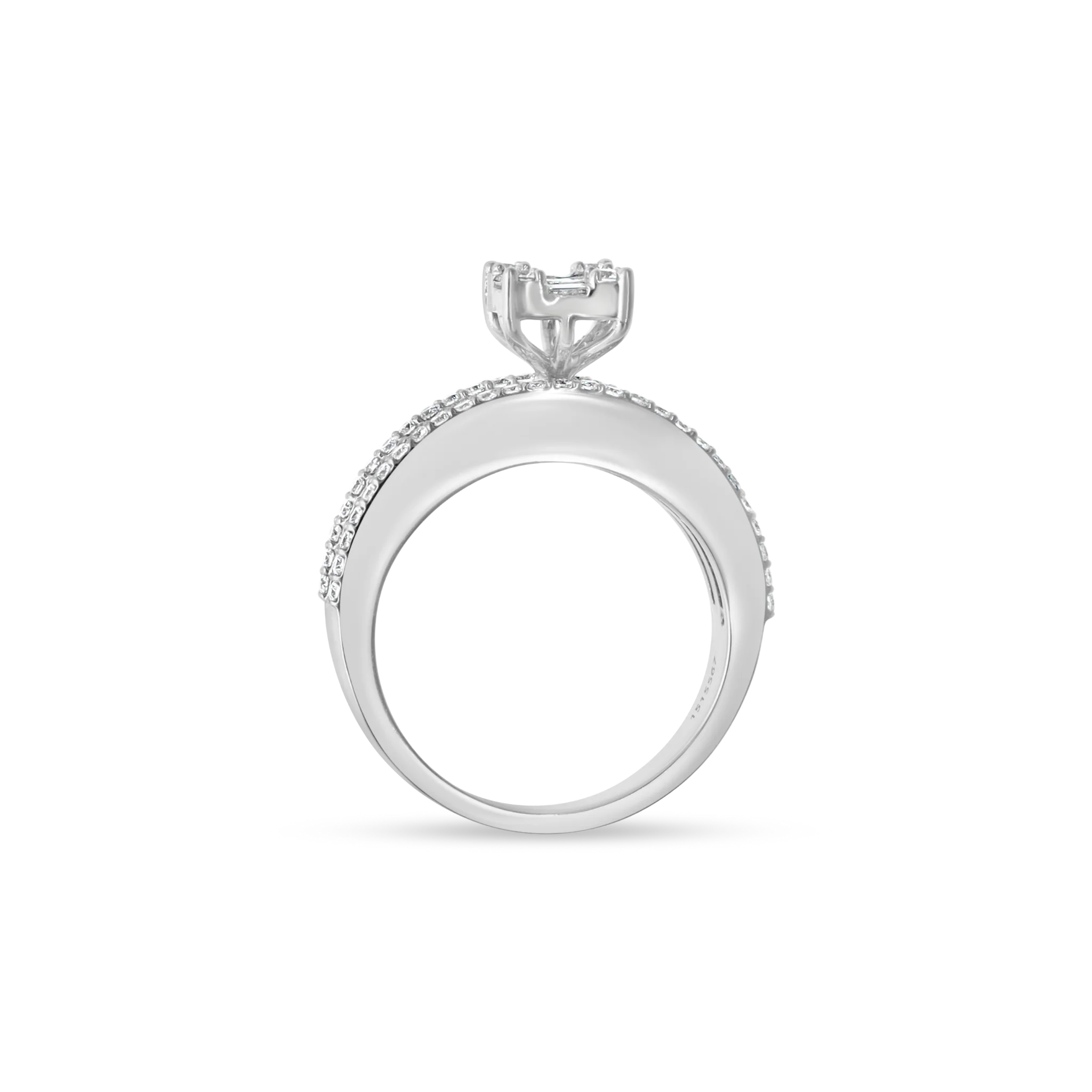 DIAMOND CLUSTER ENGAGEMENT RING - Image 3