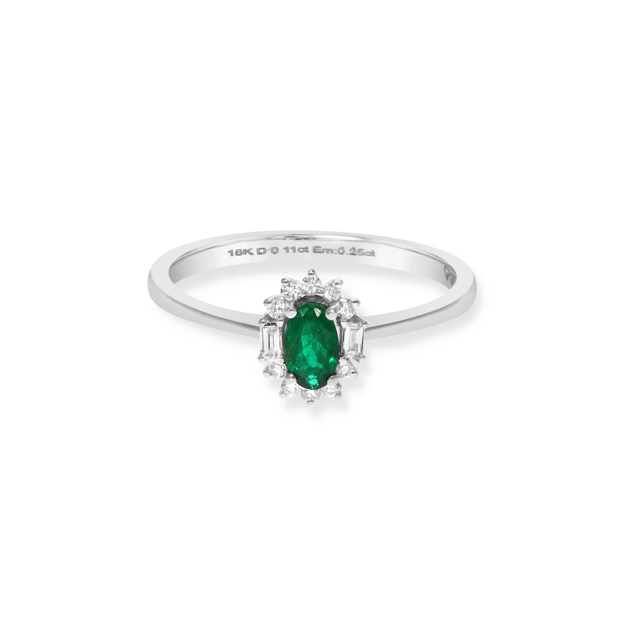WHITE GOLD HALO RING - Image 2