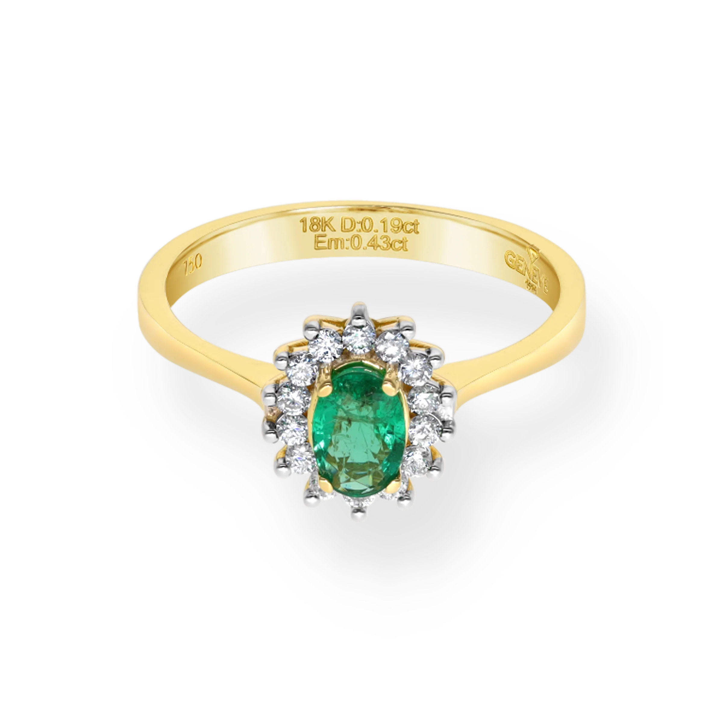 YELLOW GOLD HALO RING - Image 2