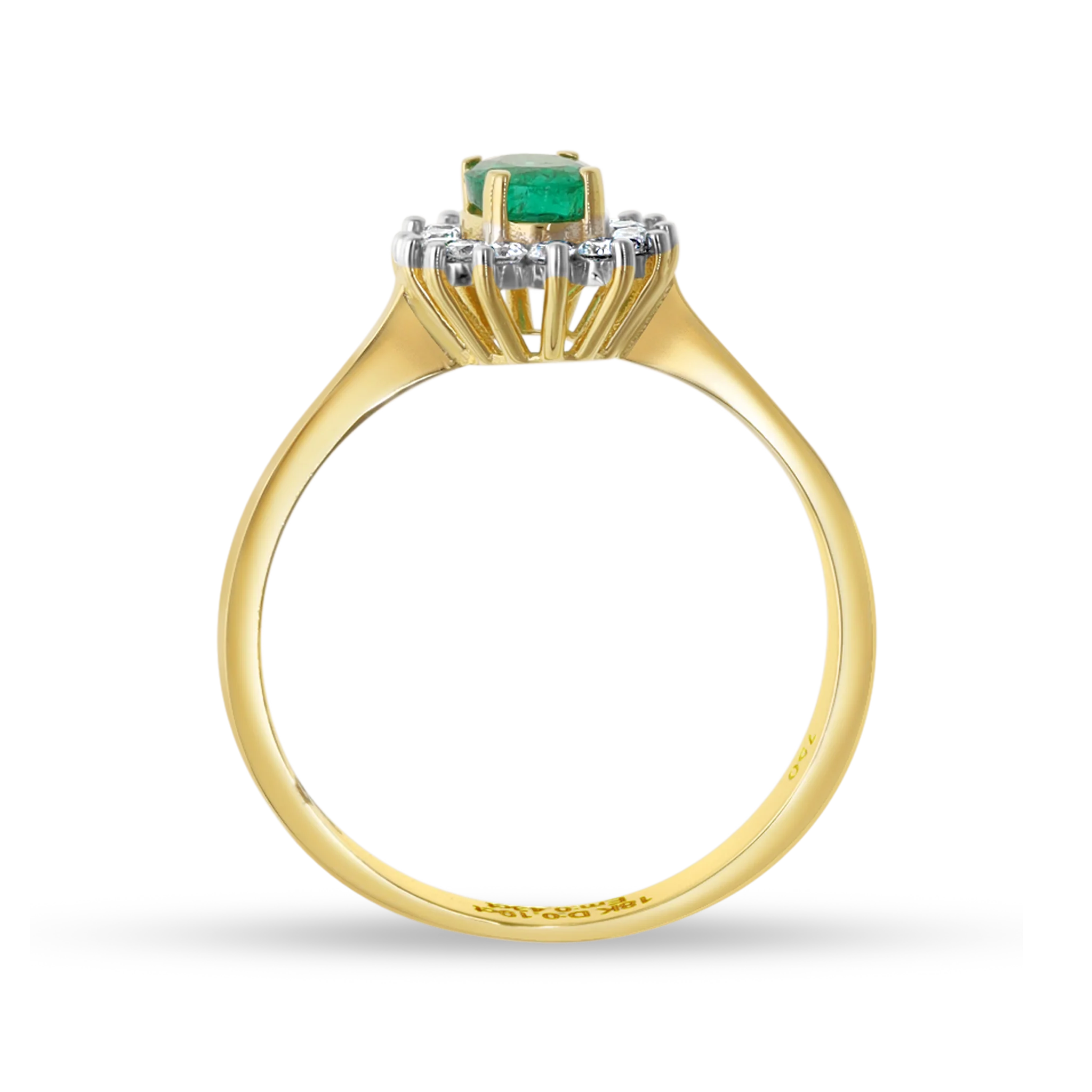YELLOW GOLD HALO RING - Image 3